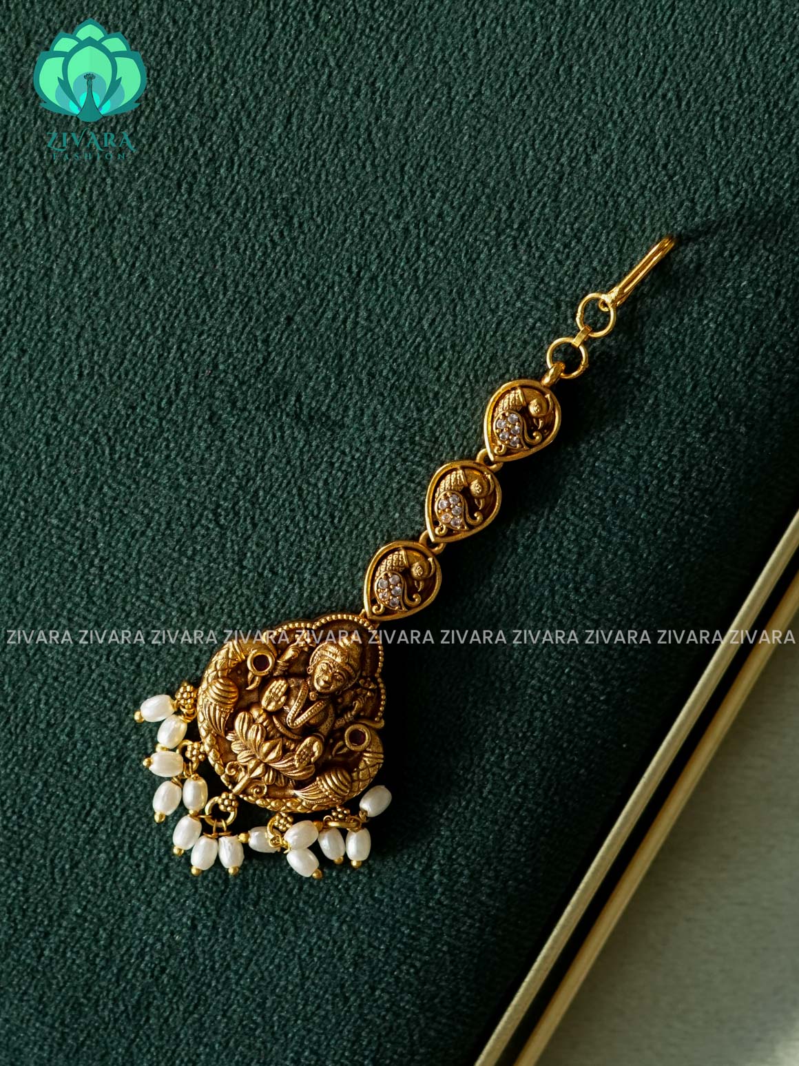 TEMPLE MATTE TIKKA -  bridal head accessory- latest bridal collection - Zivara fashion