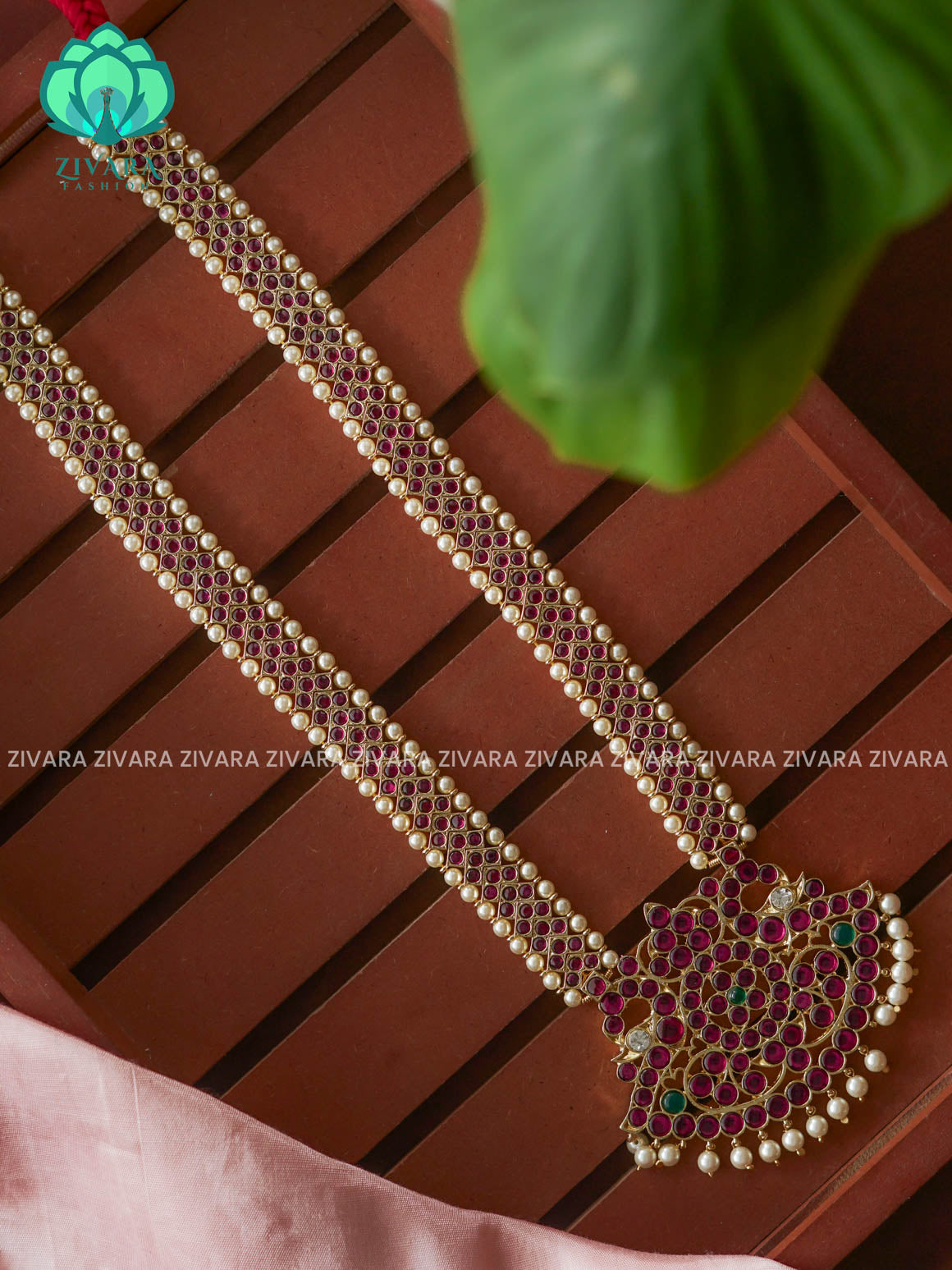 MATHANGI- HAARAM- REAL KEMP BHARATHANATYAM DANCE PREMIUM JEWELLERY (PREORDER WITH 3 TO 10 DAYS DISPATCH TIME)