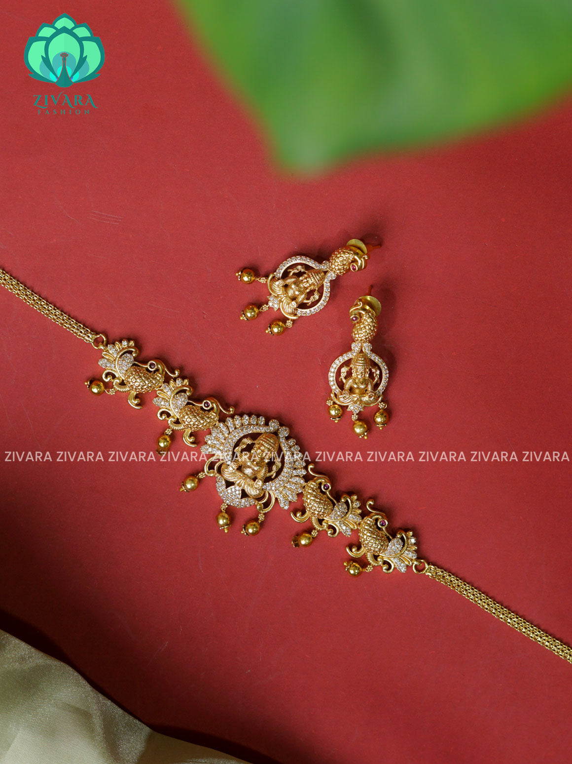 TEMPLE   -TRADITIONAL CHOKER COLLECTION WITH EARRINGS- LATEST JEWELLERY COLLECTION