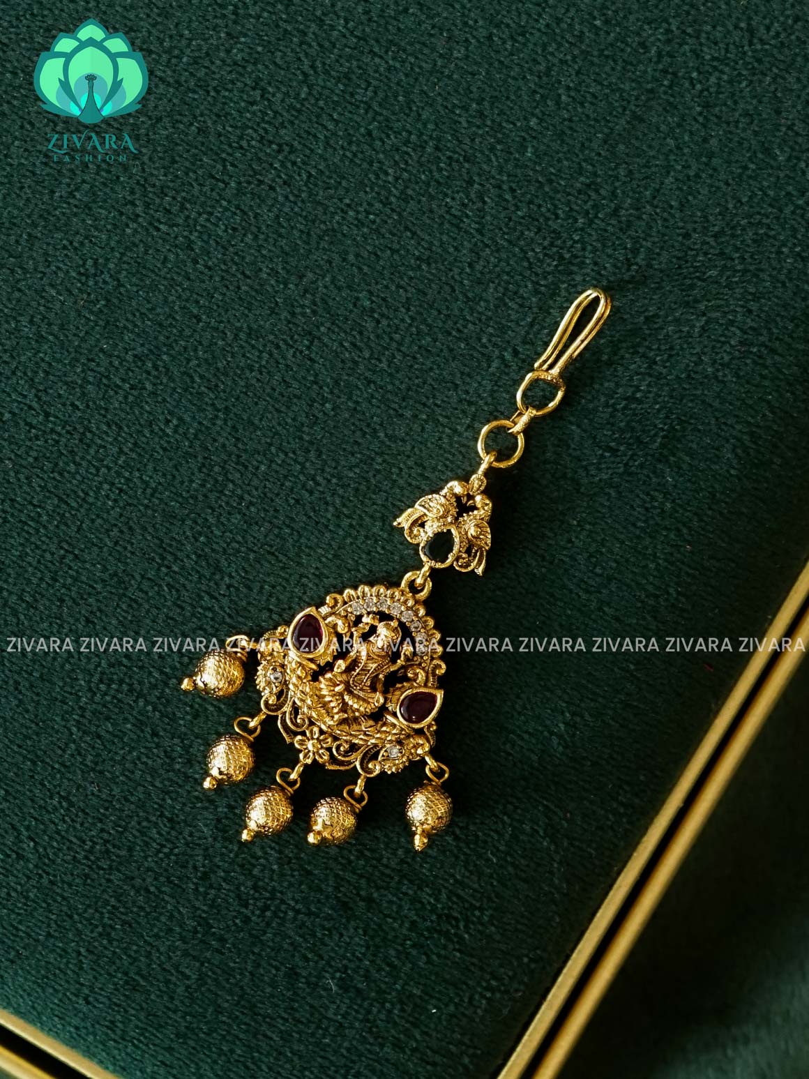 VINTAGE TEMPLE TIKKA -  bridal head accessory- latest bridal collection - Zivara fashion