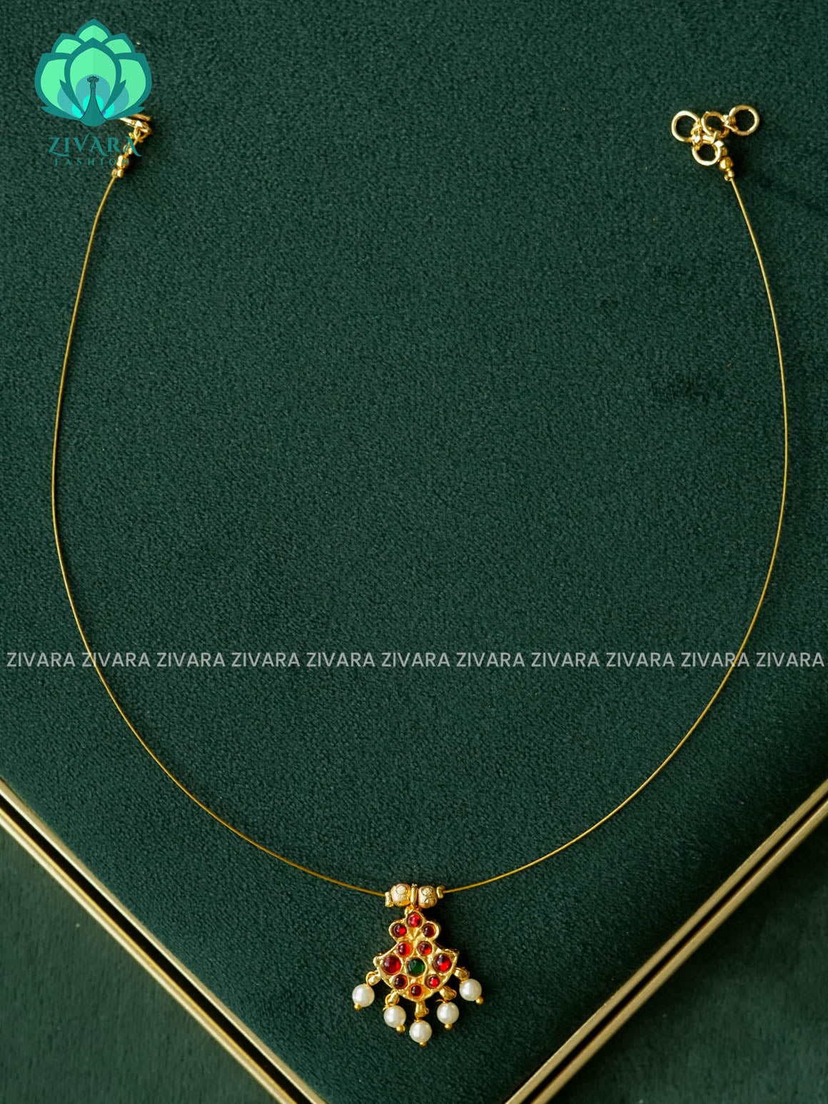 RED AND GREEN - Invisble kemp neckwear jewellery series - latest kemp jewellery - Zivara Fashion