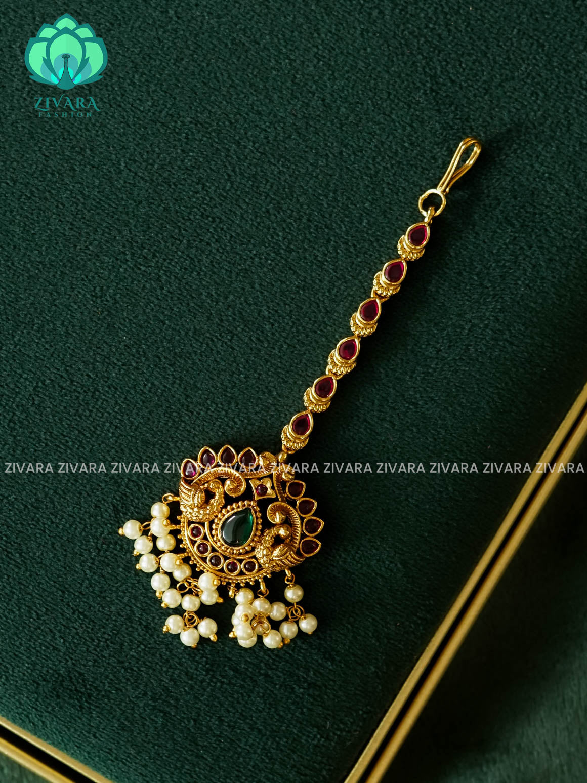 REAL KEMP TIKKA/CHUTTI -  bridal head accessory- latest bridal collection - Zivara fashion