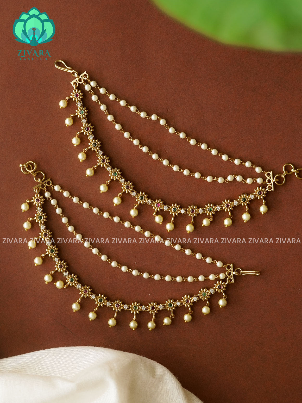 Traditional heavy earchains /maatals- bridal accessory- zivara fashion-latest jewellery collection