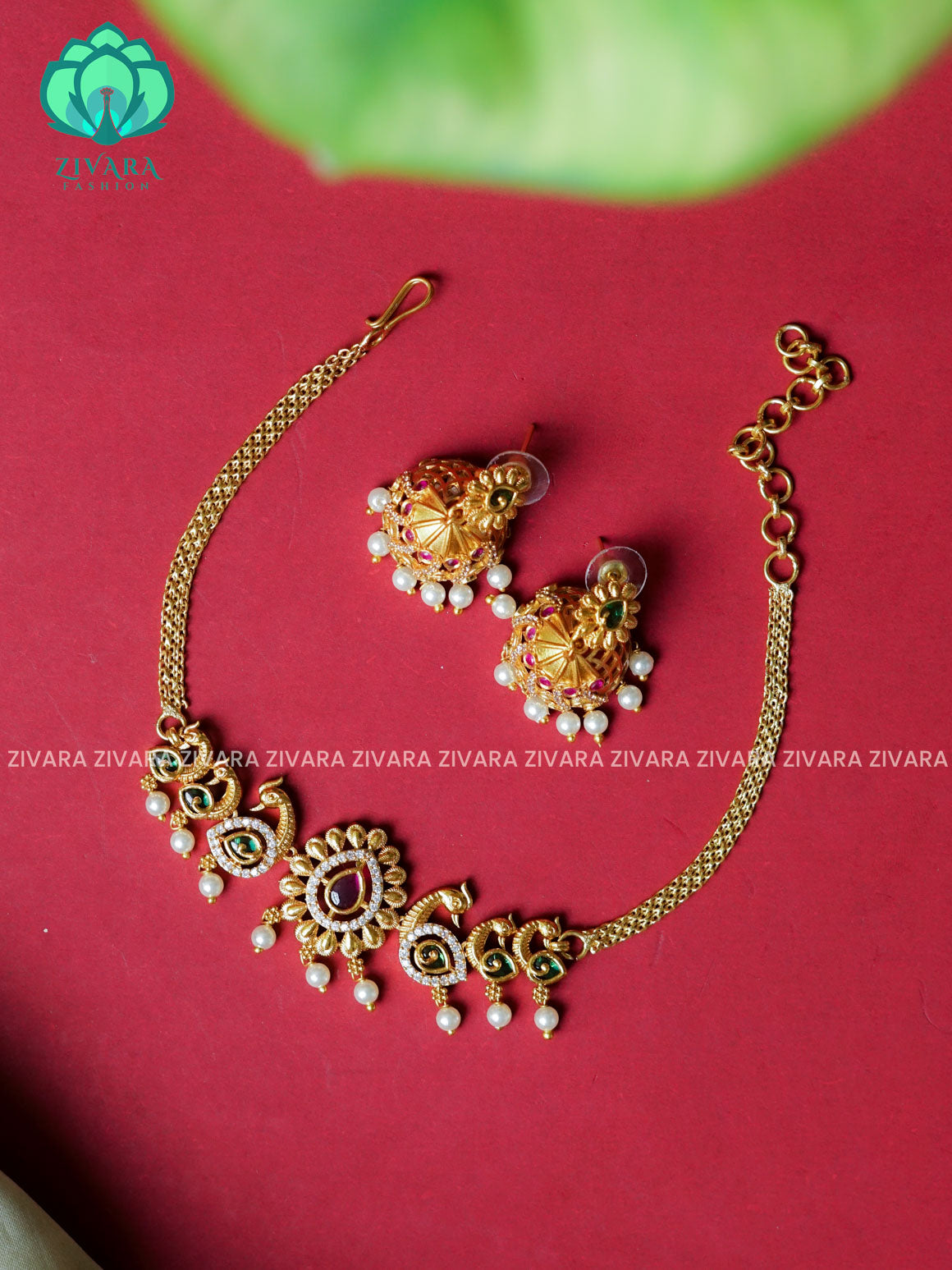 SMALL DESIGNER  -TRADITIONAL CHOKER COLLECTION WITH EARRINGS- LATEST JEWELLERY COLLECTION