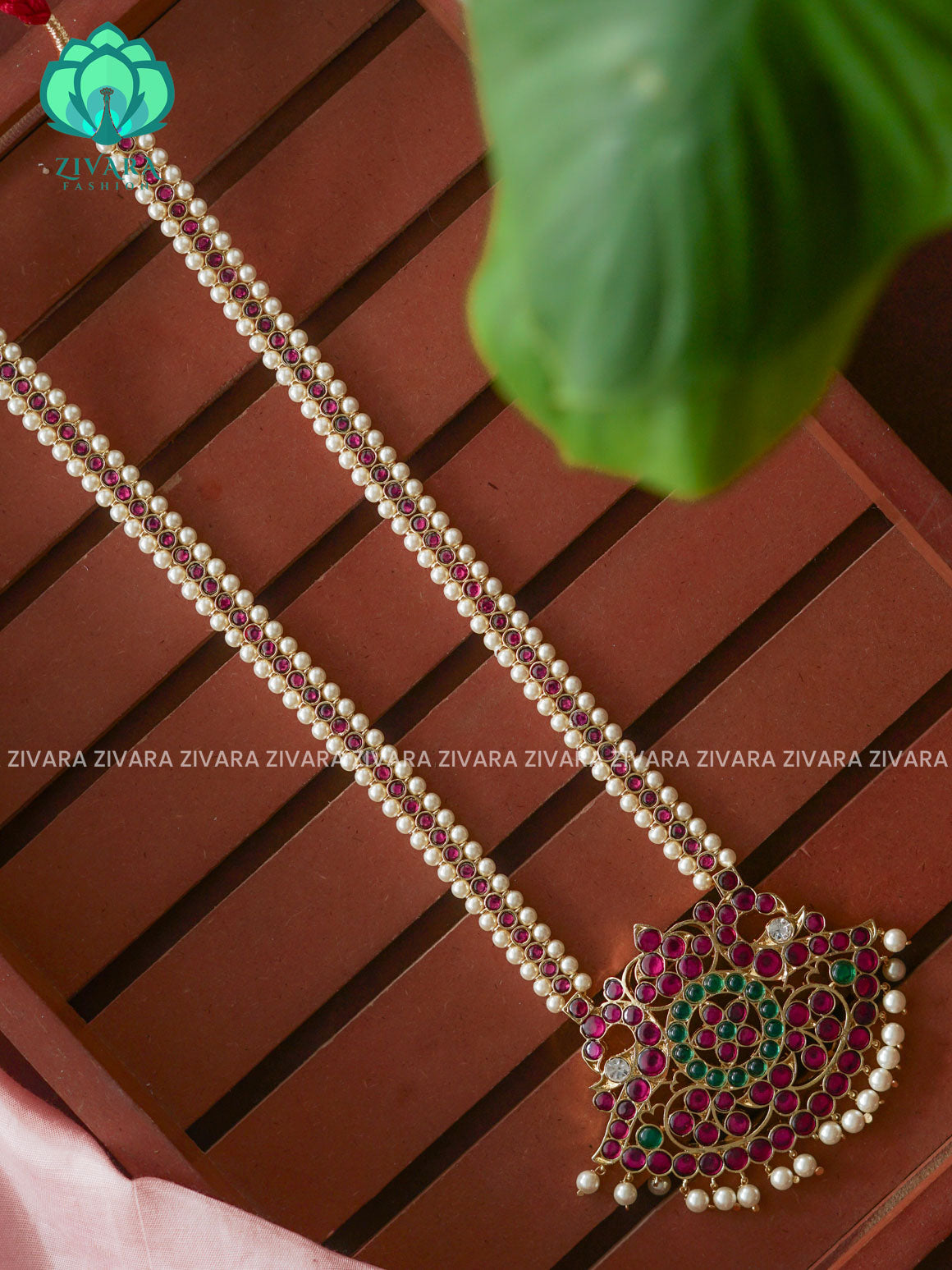 MATHANGI- HAARAM- REAL KEMP BHARATHANATYAM DANCE PREMIUM JEWELLERY (PREORDER WITH 3 TO 10 DAYS DISPATCH TIME)