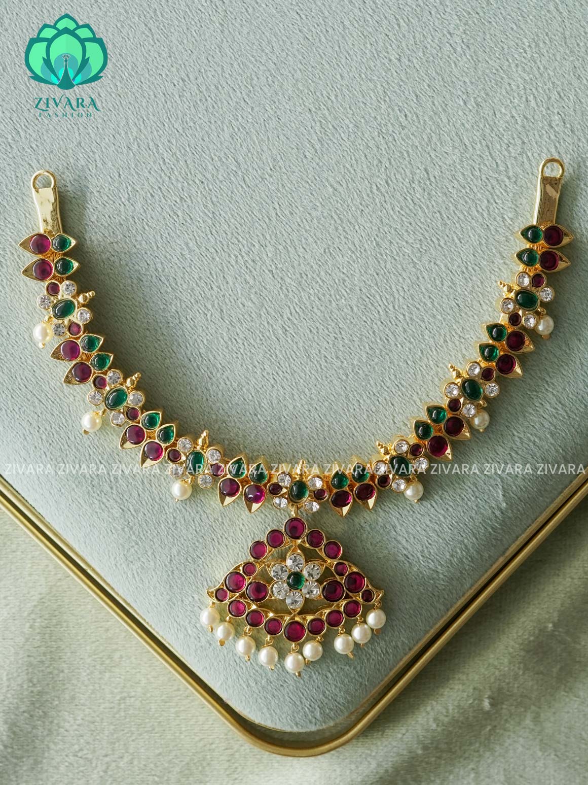 MATHANGI- NECKLACE- REAL KEMP BHARATHANATYAM DANCE PREMIUM JEWELLERY