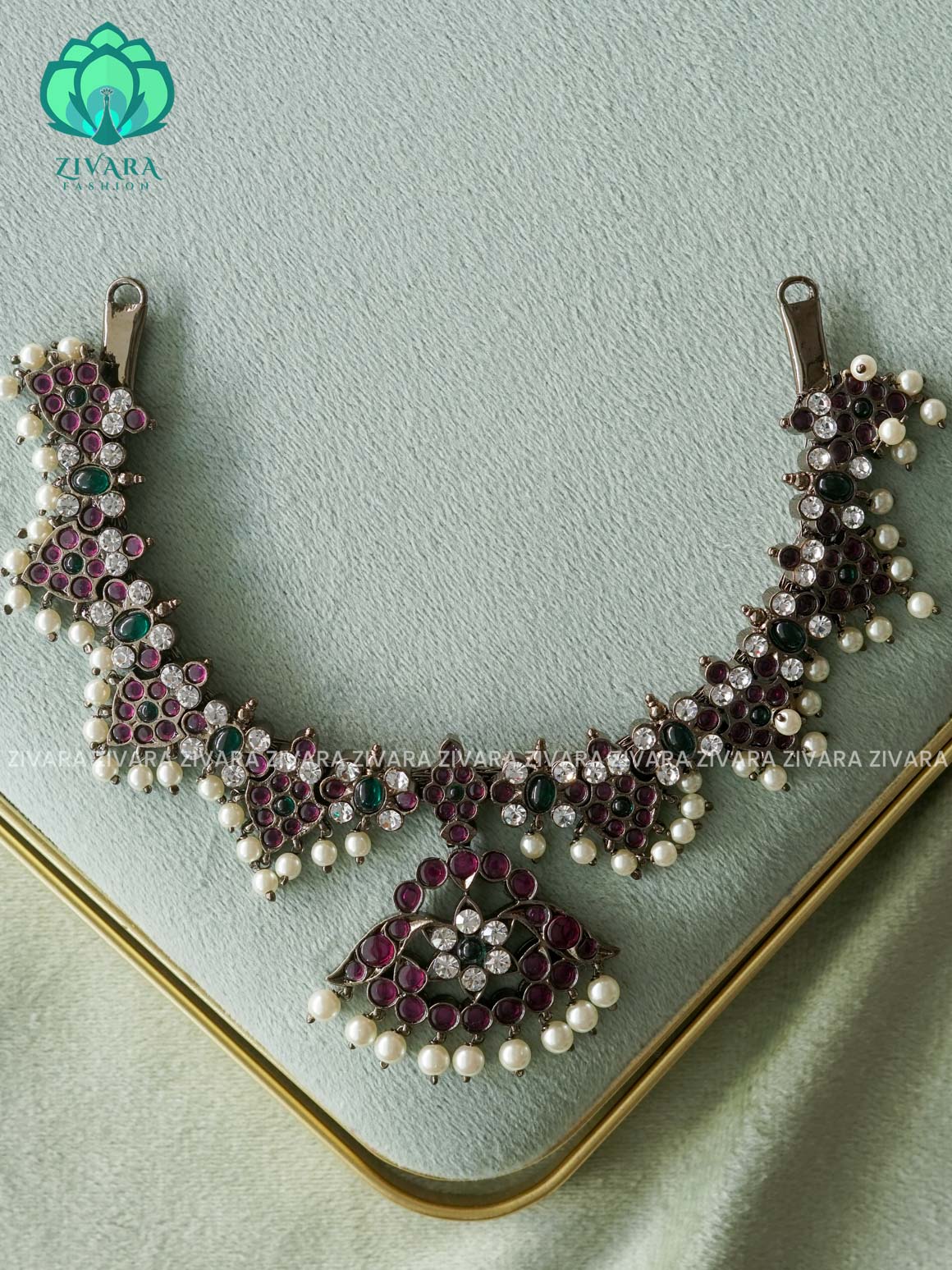 MATHANGI- NECKLACE- REAL KEMP BHARATHANATYAM DANCE PREMIUM JEWELLERY