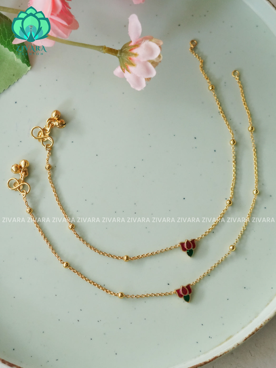 MANJU WARRIER Trending 9.5 inch anklets for women- latest jewellery- ZIVARA FASHION