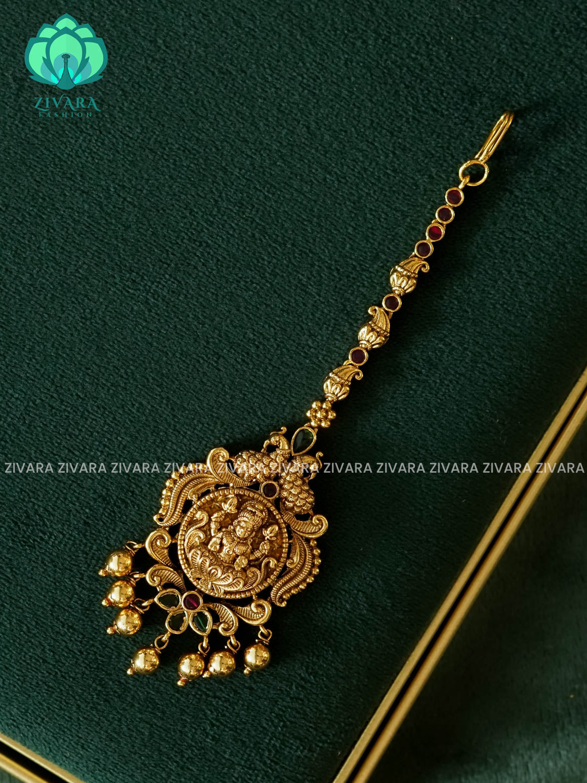 VINTAGE TEMPLE TIKKA -  bridal head accessory- latest bridal collection - Zivara fashion