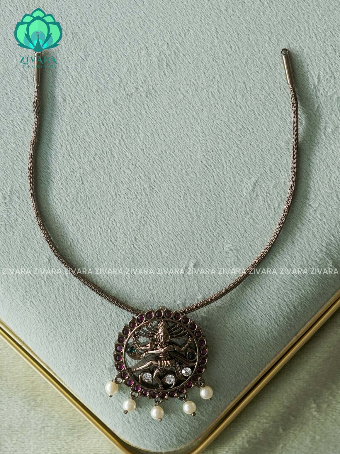 MATHANGI- NECKLACE- REAL KEMP BHARATHANATYAM DANCE PREMIUM JEWELLERY