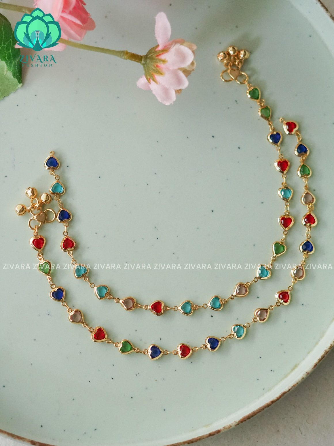 Trending 10.75  inch anklets for women- latest jewellery- ZIVARA FASHION