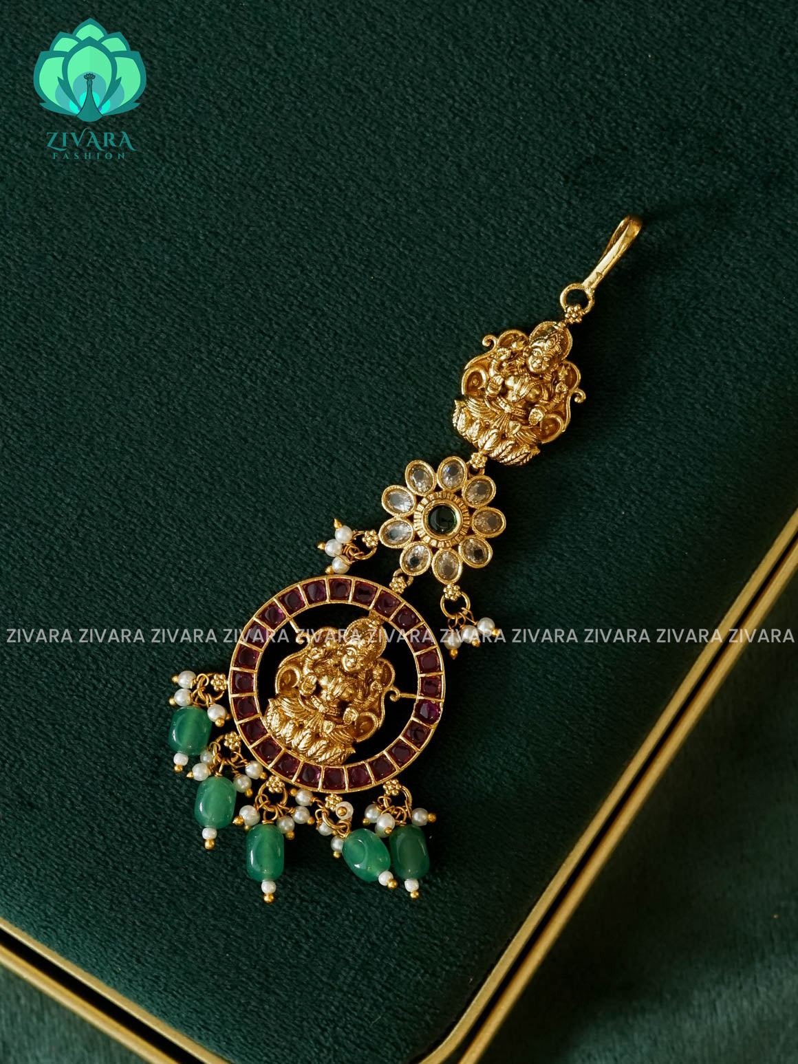 REAL KEMP TIKKA/CHUTTI -  bridal head accessory- latest bridal collection - Zivara fashion
