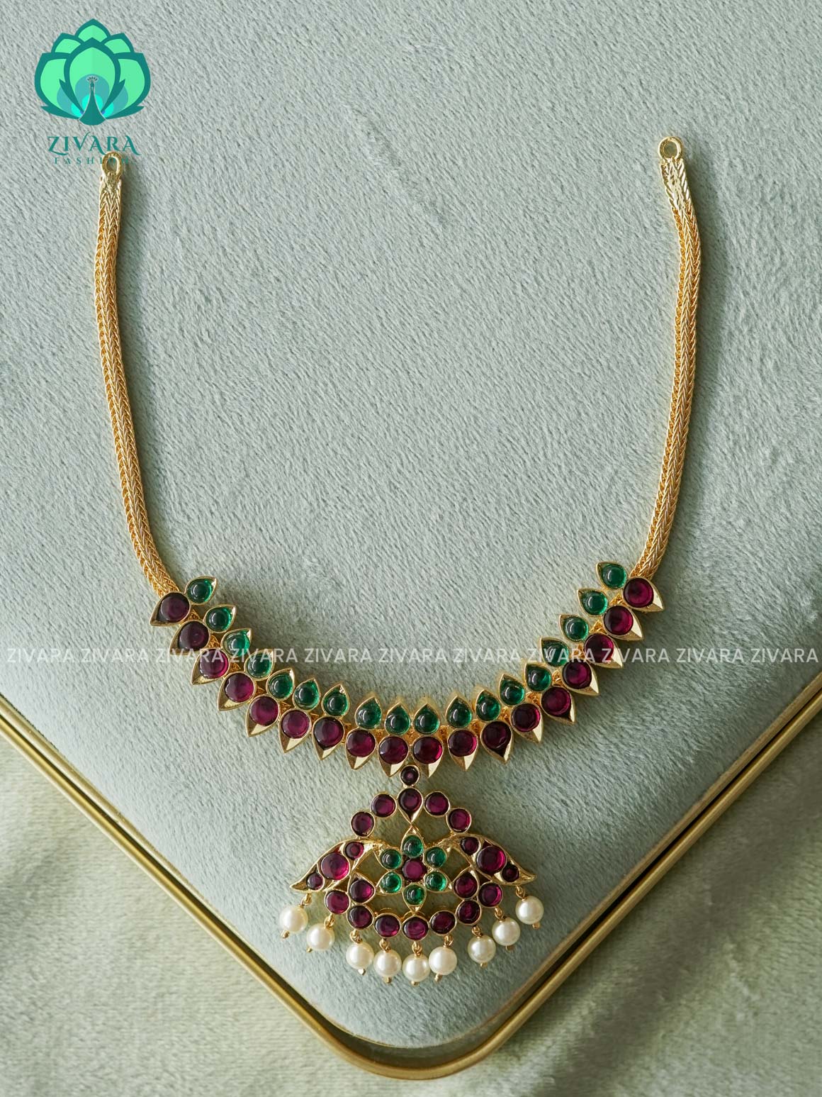 MATHANGI- NECKLACE- REAL KEMP BHARATHANATYAM DANCE PREMIUM JEWELLERY