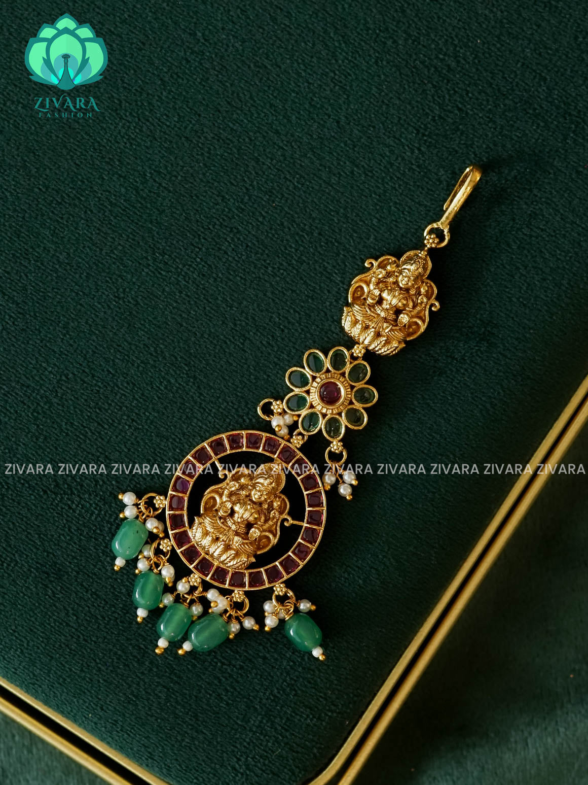 REAL KEMP TIKKA/CHUTTI -  bridal head accessory- latest bridal collection - Zivara fashion