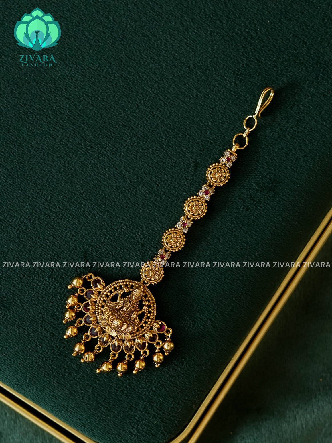 VINTAGE TEMPLE TIKKA -  bridal head accessory- latest bridal collection - Zivara fashion