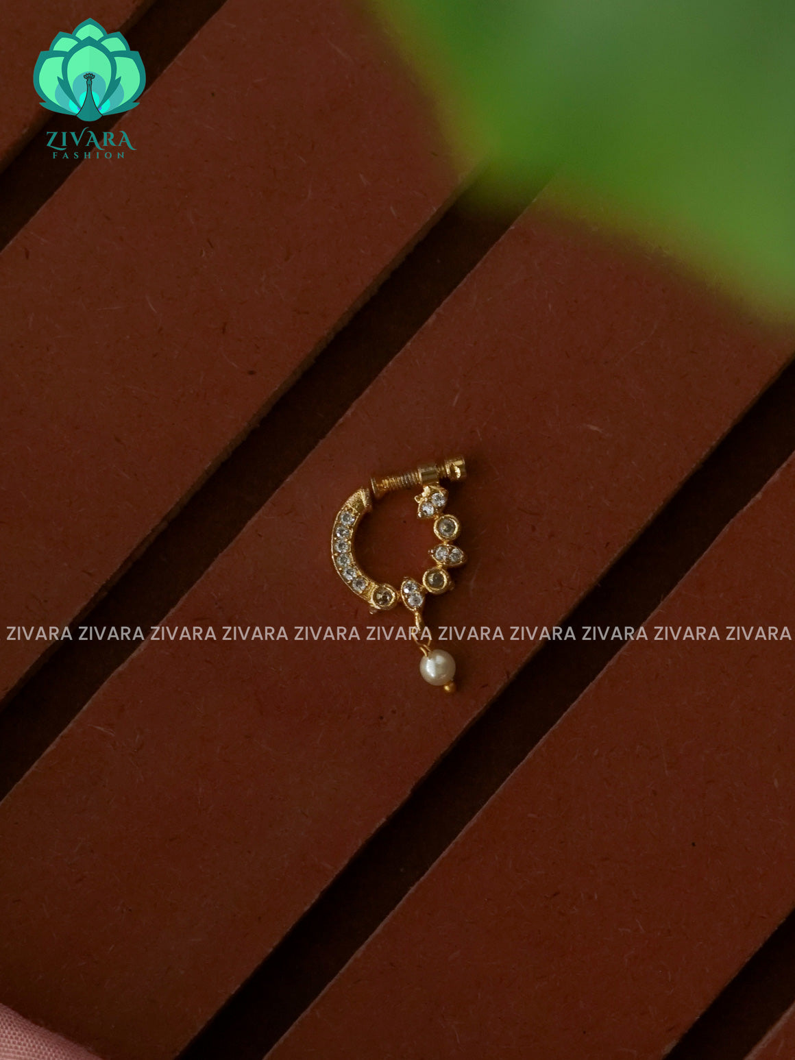 TRADITIONAL RING TYPE NON PIERCING NOSEPIN- ZIVARA FASHION