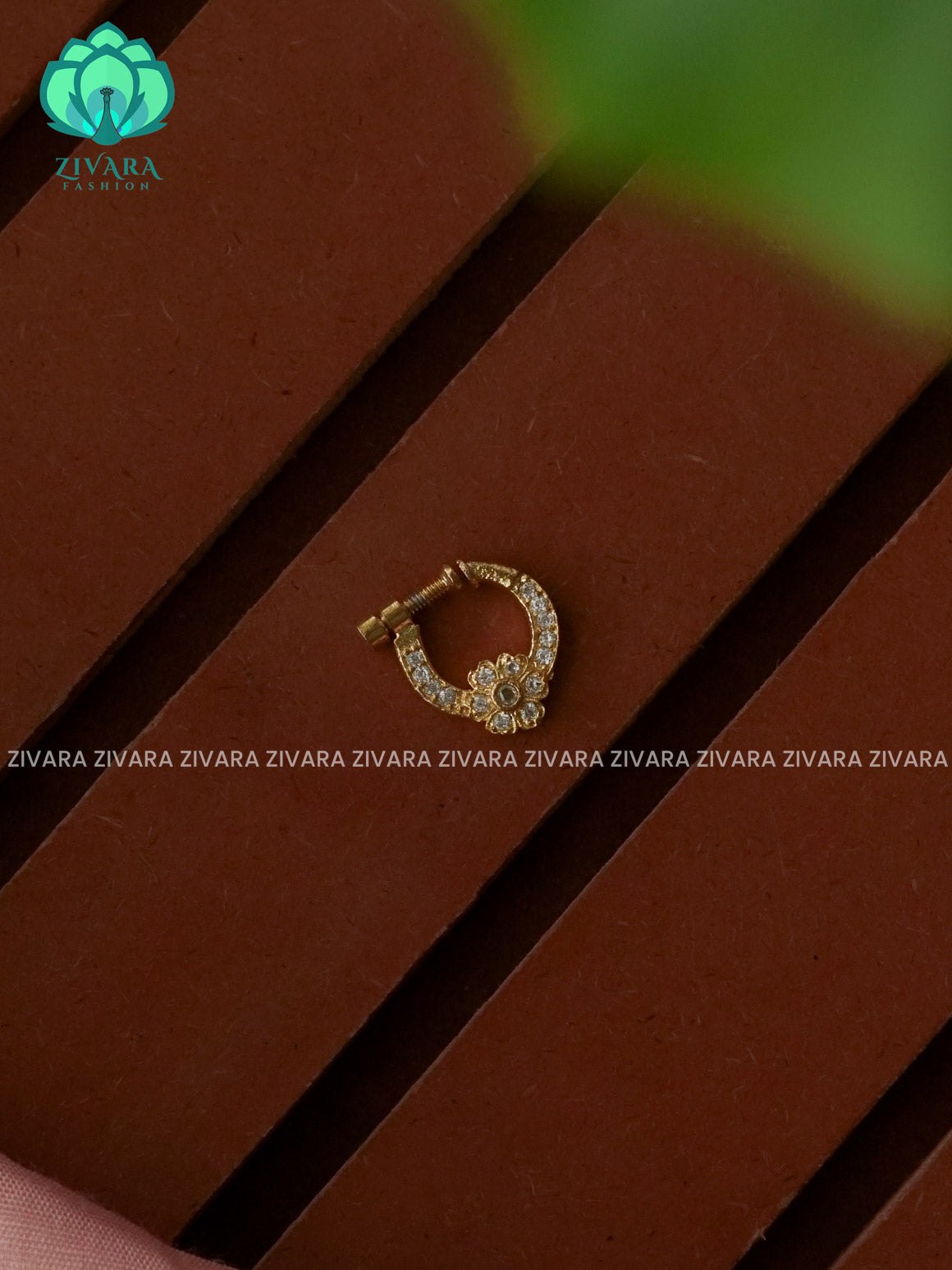 TRADITIONAL RING TYPE NON PIERCING NOSEPIN- ZIVARA FASHION