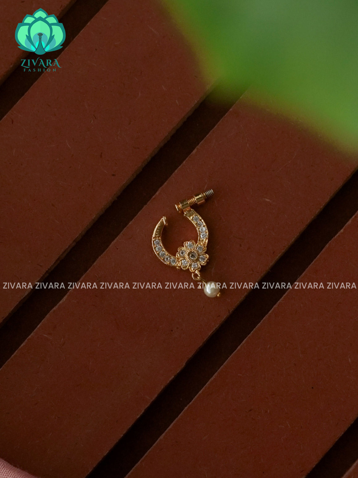 TRADITIONAL RING TYPE NON PIERCING NOSEPIN- ZIVARA FASHION