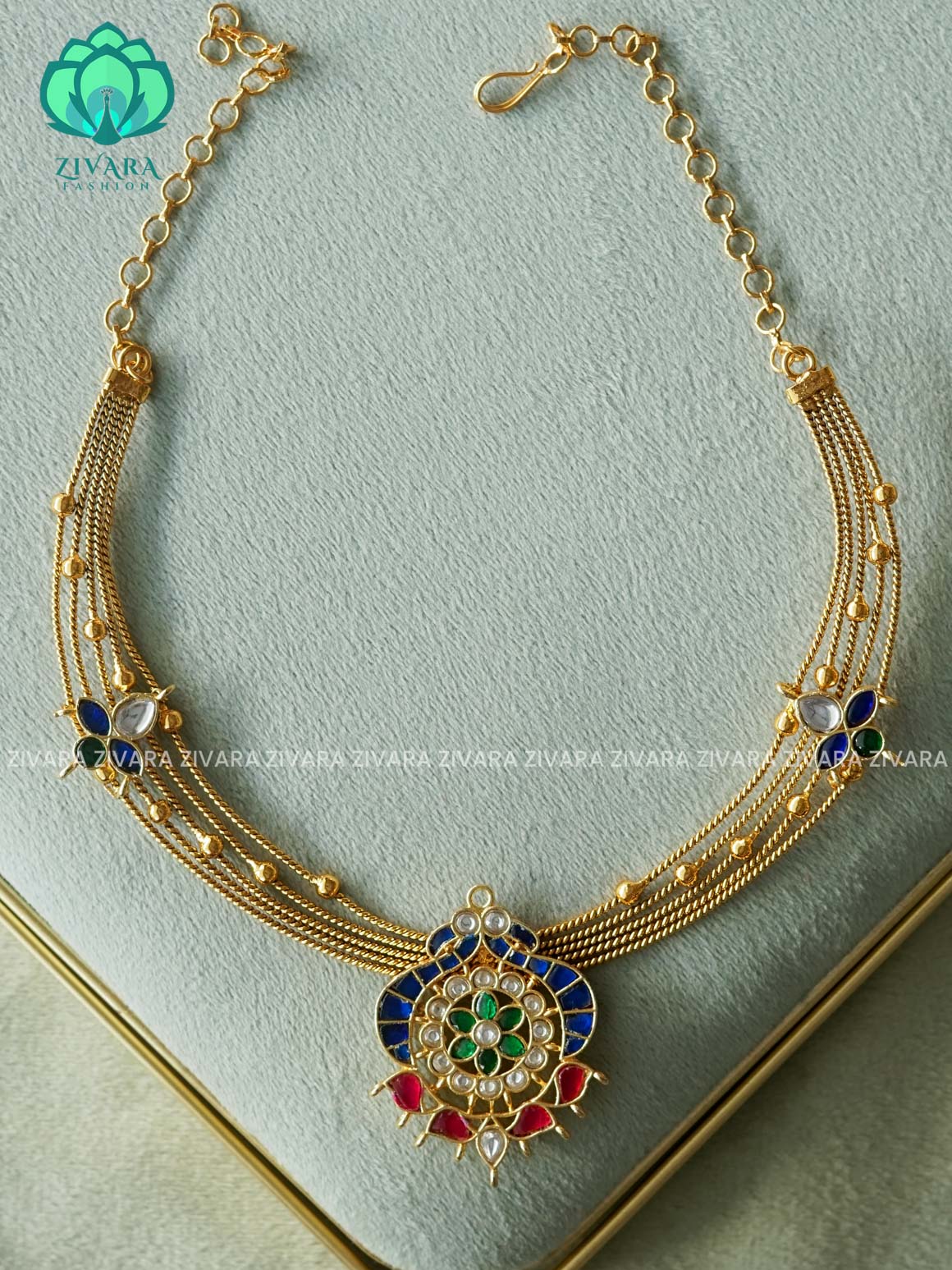 BRIDAL JADAU HASLI  -Traditional south indian premium neckwear with earrings- Zivara Fashion- latest jewellery design