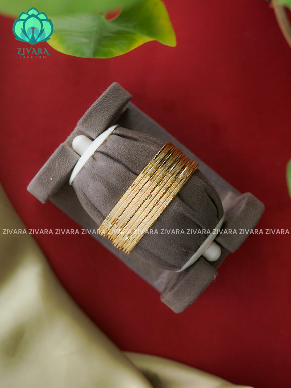 4 PIECE GOLD POLISH BANGLES - Premium quality daily use bangles - Zivara fashion