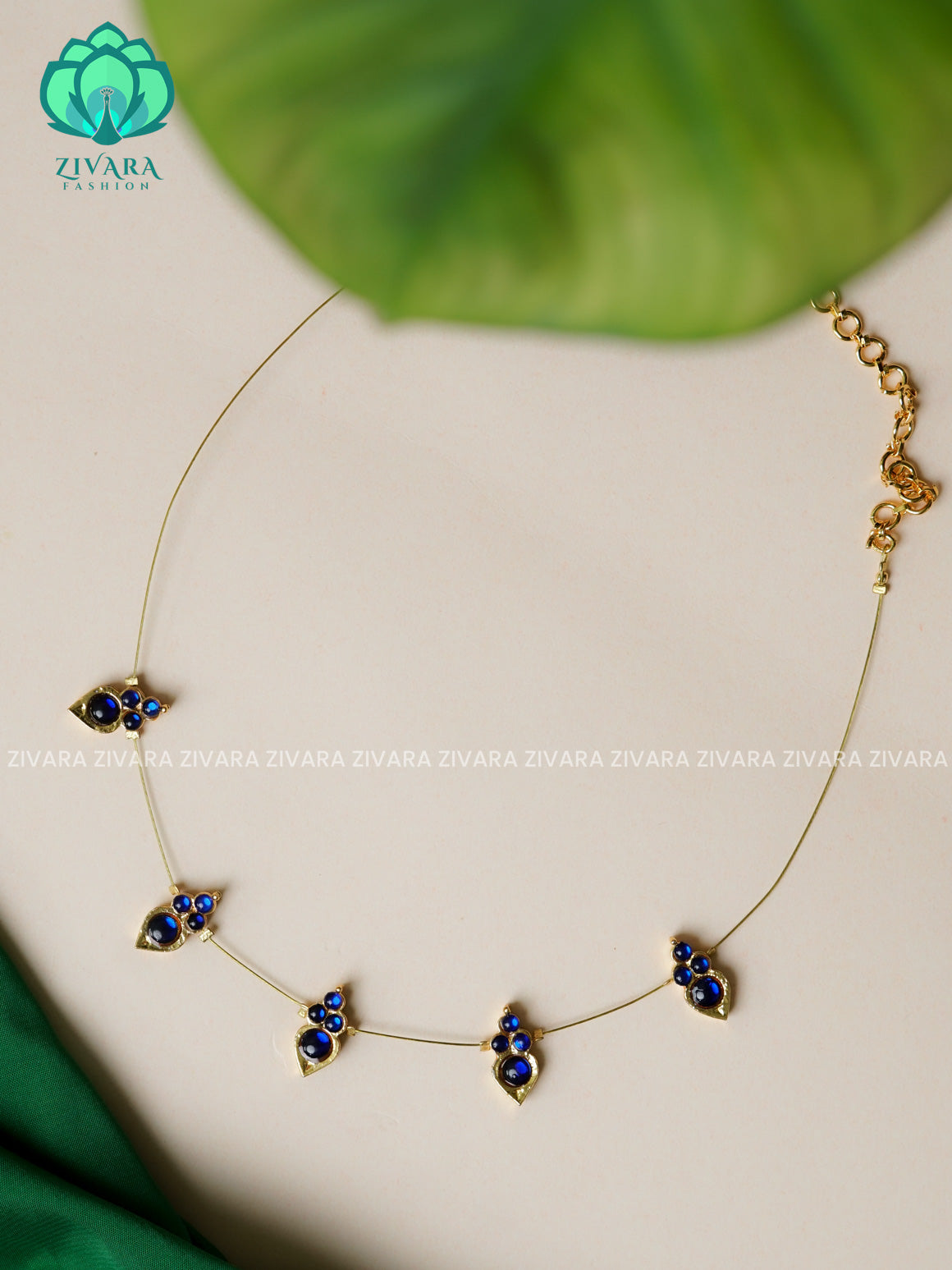 Handmade Neckpieces BLUE- PAYAL- KEMP TAMARA INVISIBLE MINIMAL