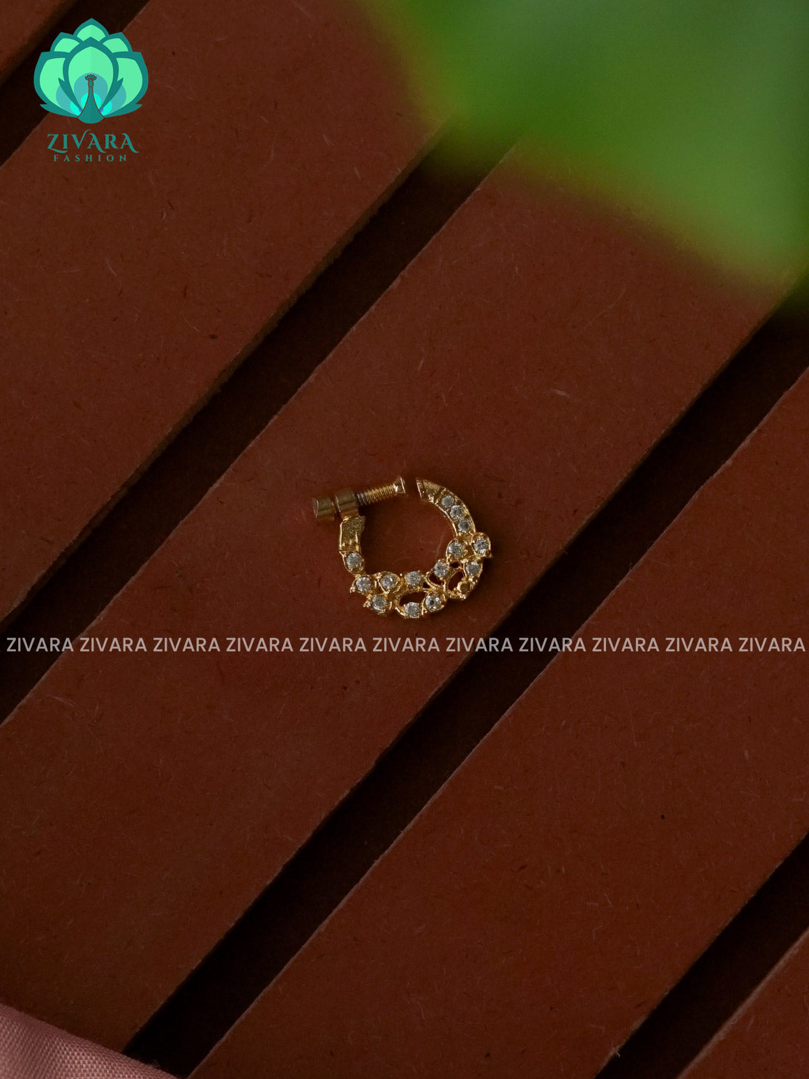 TRADITIONAL RING TYPE NON PIERCING NOSEPIN- ZIVARA FASHION