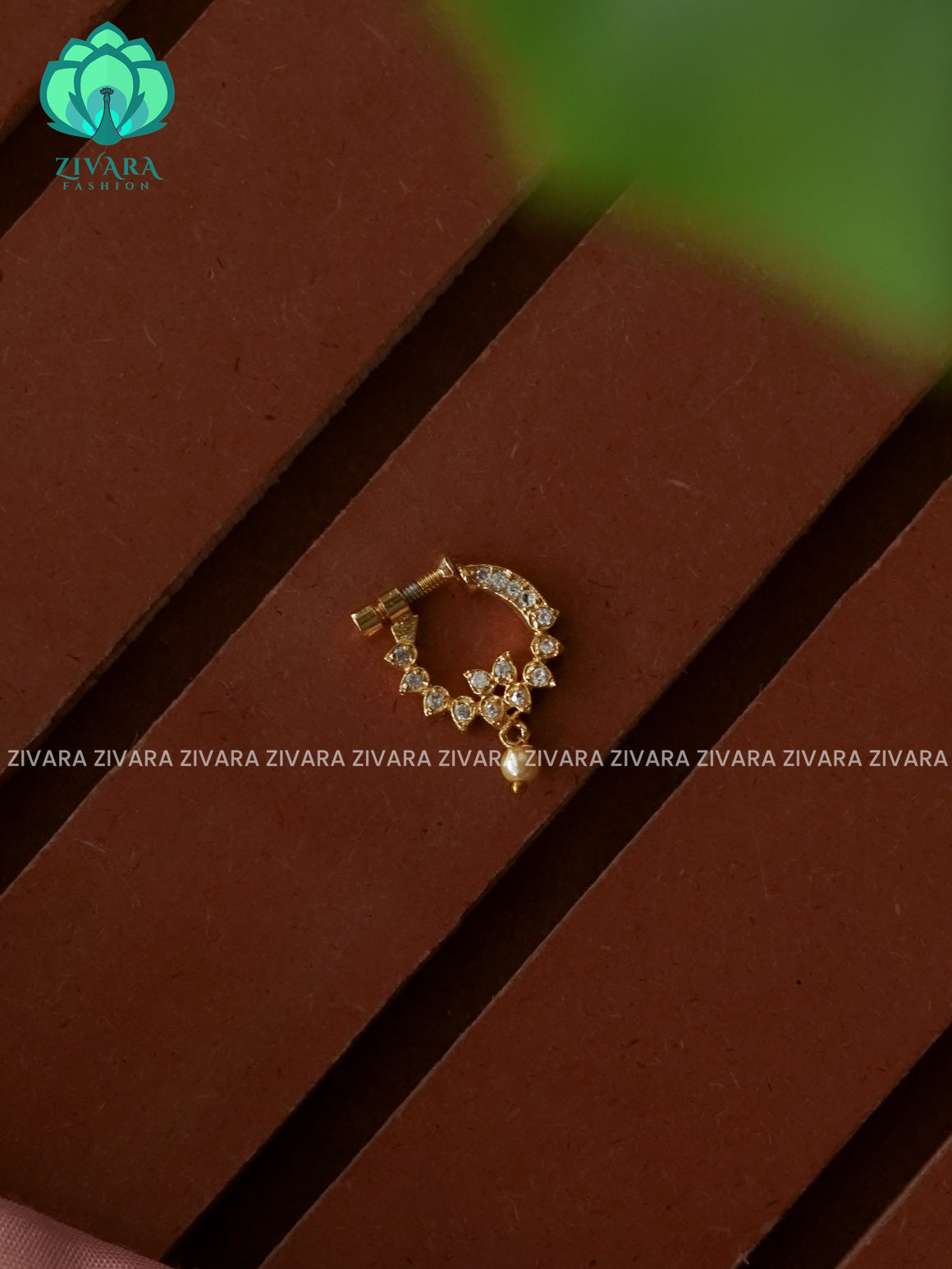 TRADITIONAL RING TYPE NON PIERCING NOSEPIN- ZIVARA FASHION