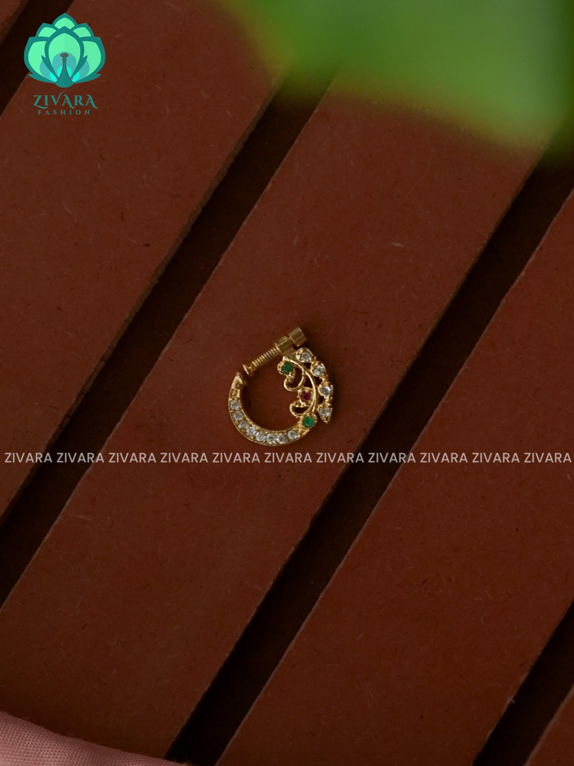 TRADITIONAL RING TYPE NON PIERCING NOSEPIN- ZIVARA FASHION
