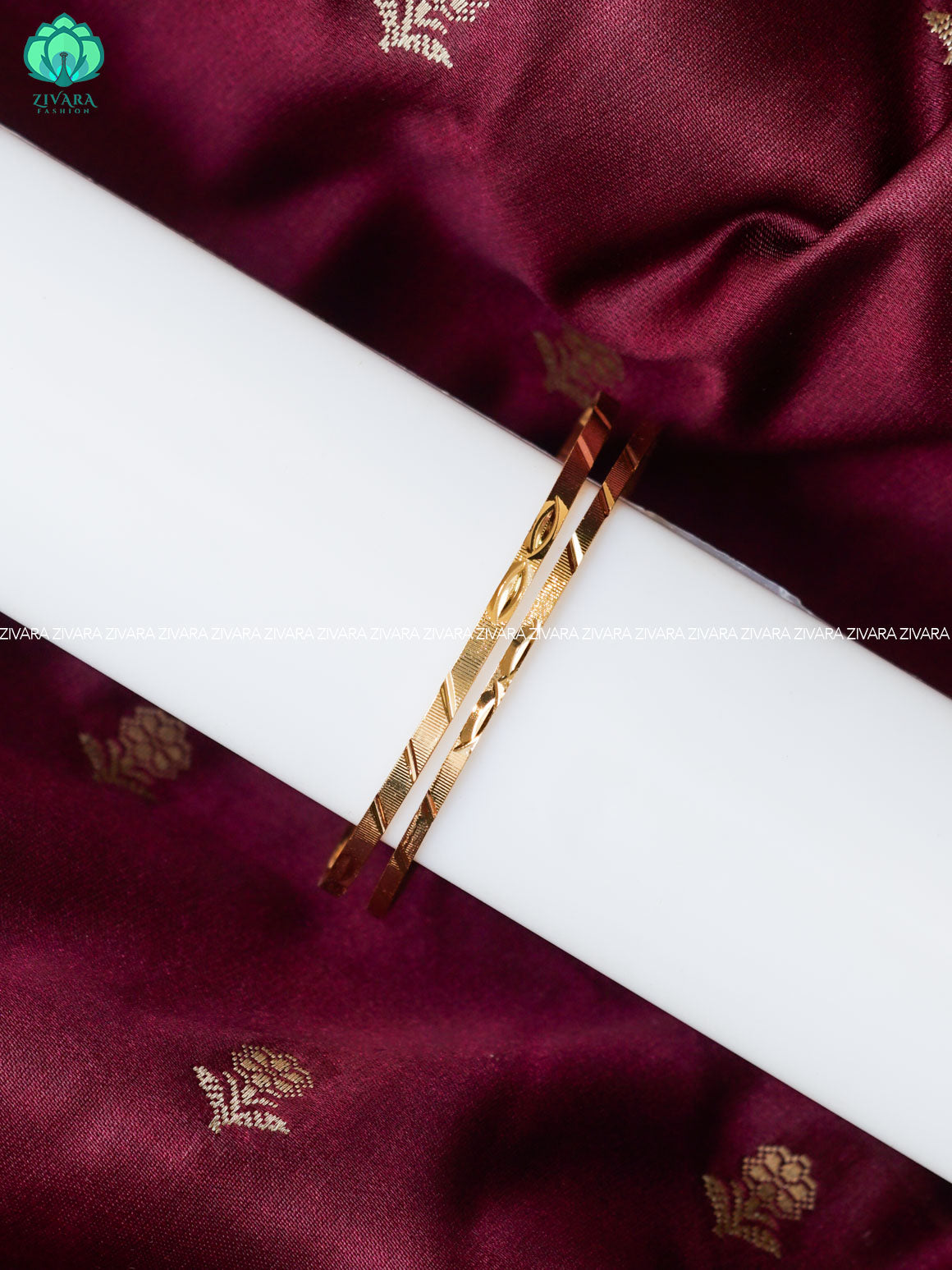 2 PIECE GOLD LOOK ALIKE KIDS EXCLUSIVE BANGLES - ZIVARA FASHION