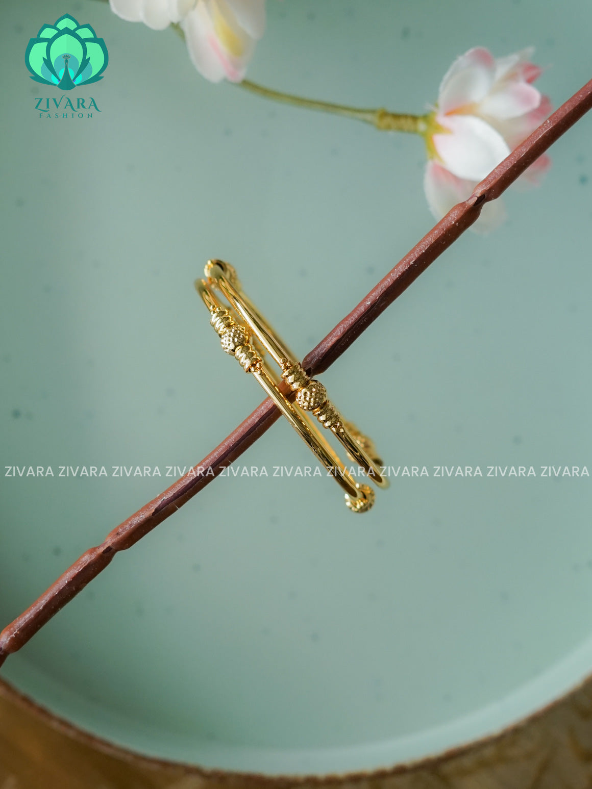 2 PIECE GOLD LOOK ALIKE KIDS EXCLUSIVE BANGLES  -ZIVARA FASHION