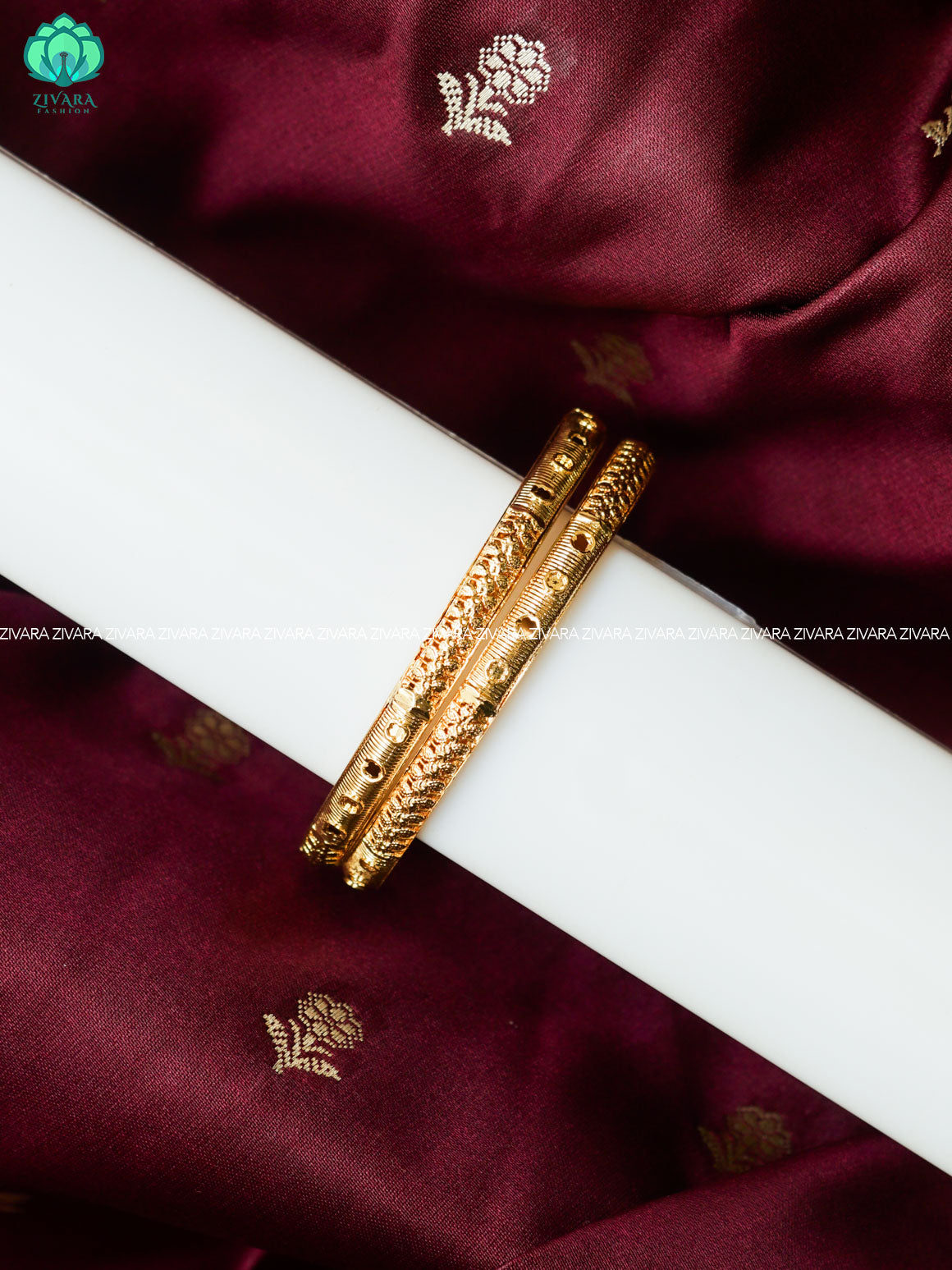 2 PIECE GOLD LOOK ALIKE KIDS EXCLUSIVE BANGLES - ZIVARA FASHION