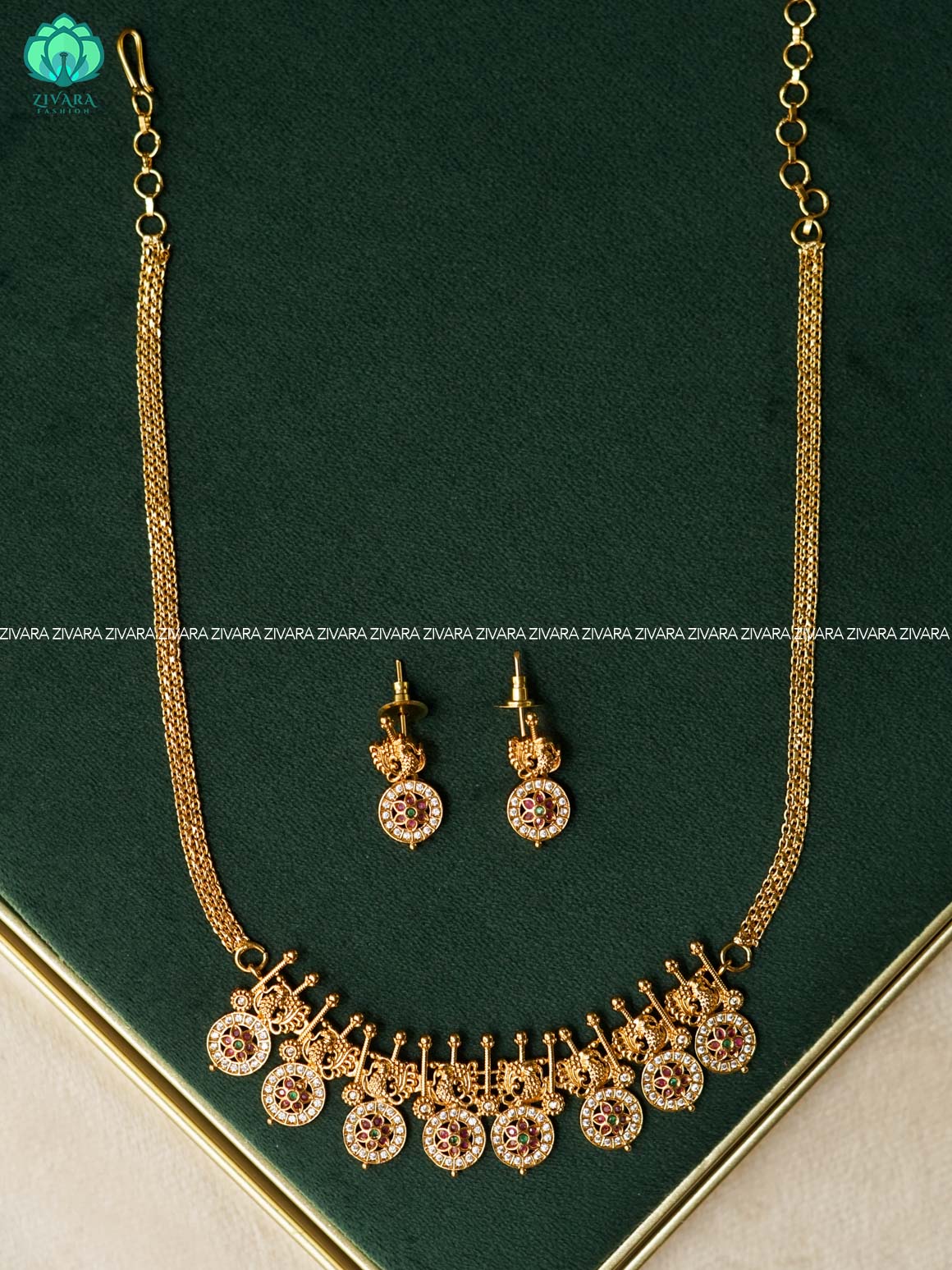 Kids friendly annapakshi coin -TRADITIONAL CHOKER COLLECTION WITH EARRINGS- LATEST JEWELLERY COLLECTION