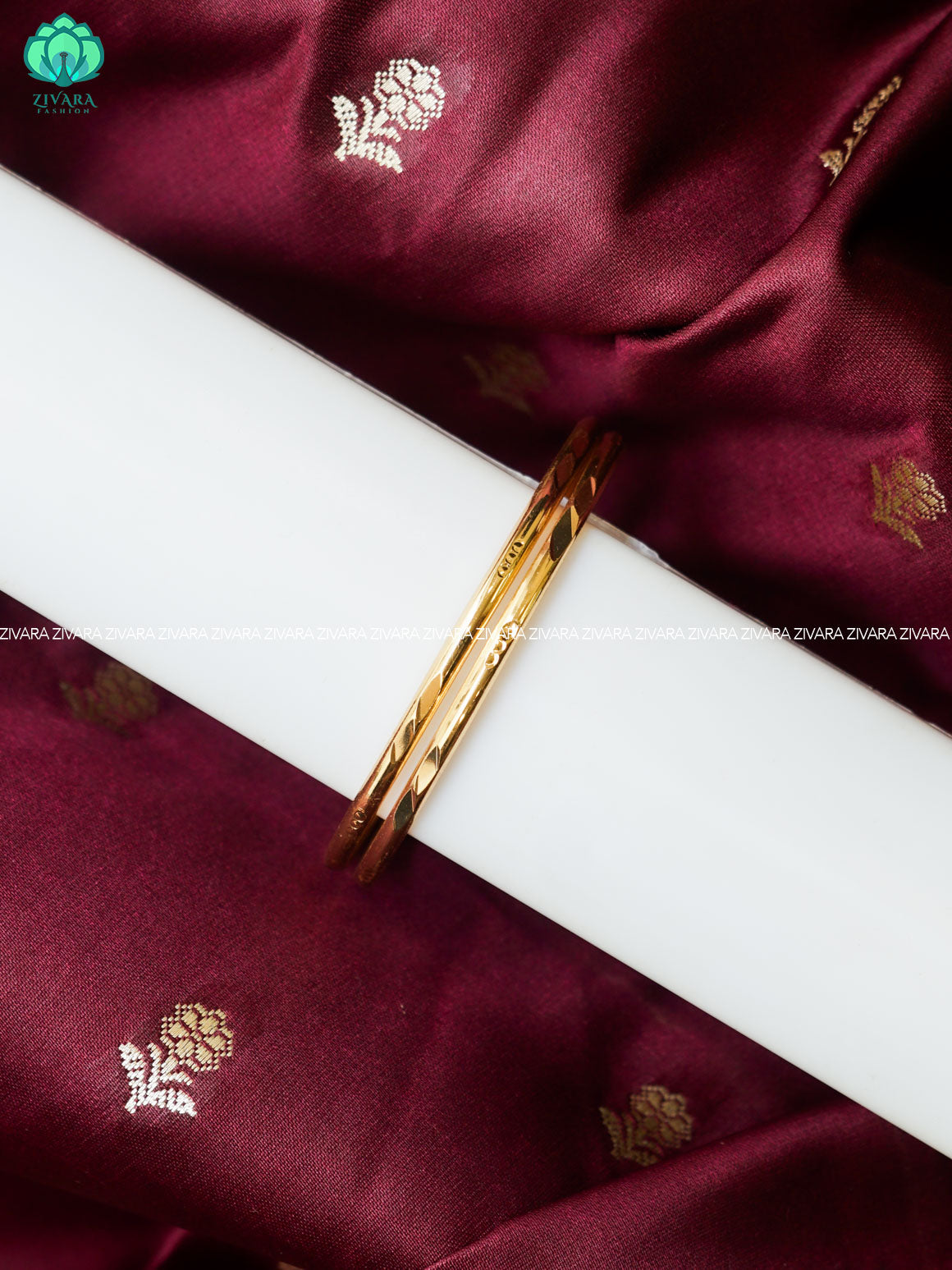 2 PIECE GOLD LOOK ALIKE KIDS EXCLUSIVE BANGLES - ZIVARA FASHION