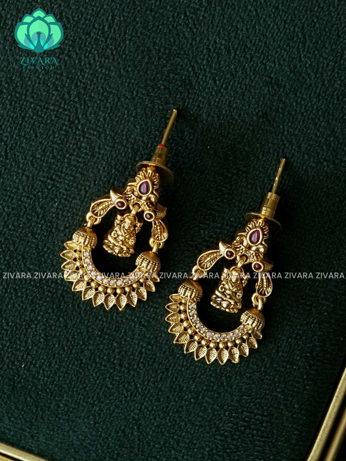 TEMPLE  MOTIF BALI  - TRADITIONAL PREMIUM MATTE  polish - latest jewellery collection - zivara fashion