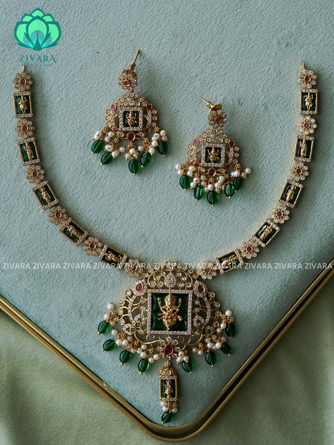 HOTSELLING - BIG SIZE  DASAVATHARAM - Traditional south indian premium neckwear with earrings- Zivara Fashion- latest jewellery design