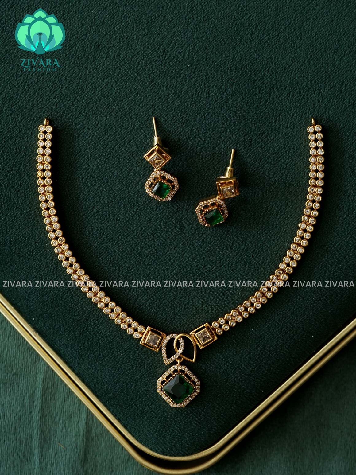 GREEN- stylish and minimal elegant neckwear- Zivara Fashion