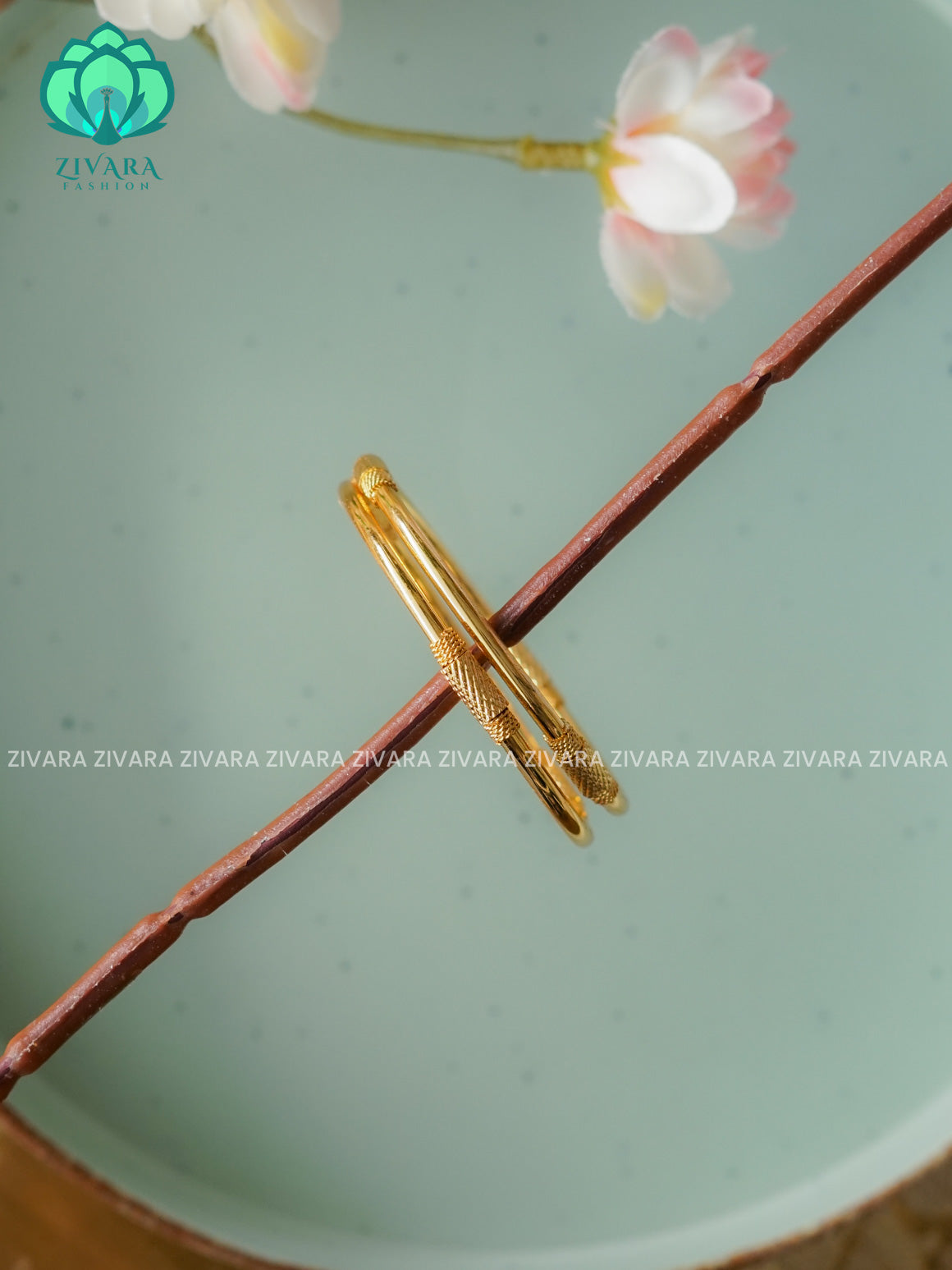 2 PIECE GOLD LOOK ALIKE KIDS EXCLUSIVE BANGLES - ZIVARA FASHION