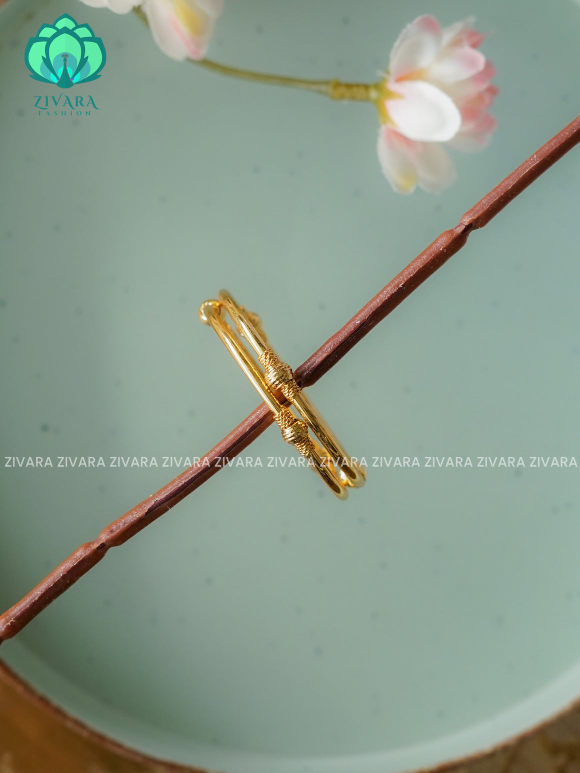 2 PIECE GOLD LOOK ALIKE KIDS EXCLUSIVE BANGLES - ZIVARA FASHION