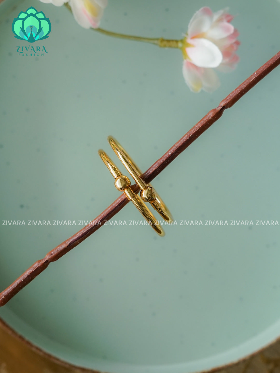2 PIECE GOLD LOOK ALIKE KIDS EXCLUSIVE BANGLES - ZIVARA FASHION