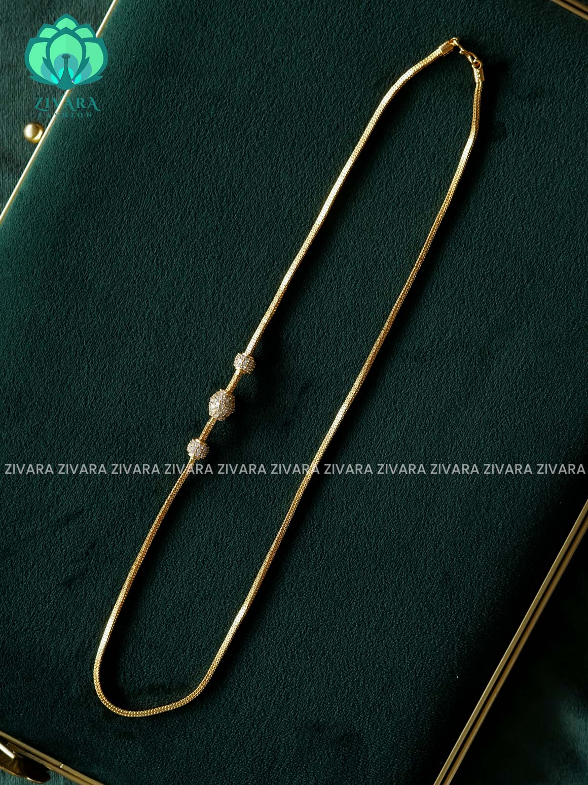 TRENDING MOGAPU CHAIN 24" - Traditional south indian premium neckwear - Zivara Fashion- latest jewellery design