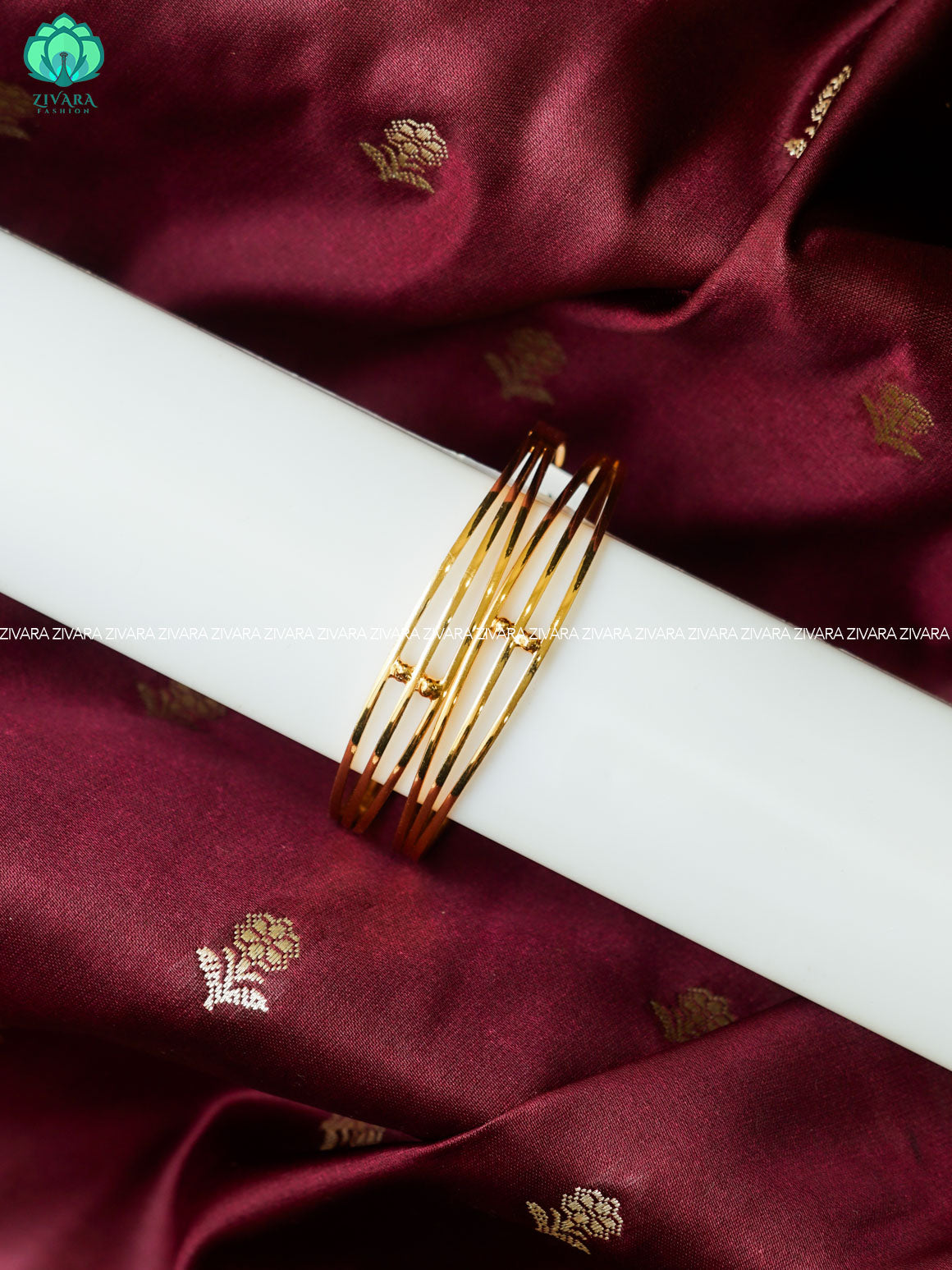 2 PIECE GOLD LOOK ALIKE KIDS EXCLUSIVE BANGLES - ZIVARA FASHION