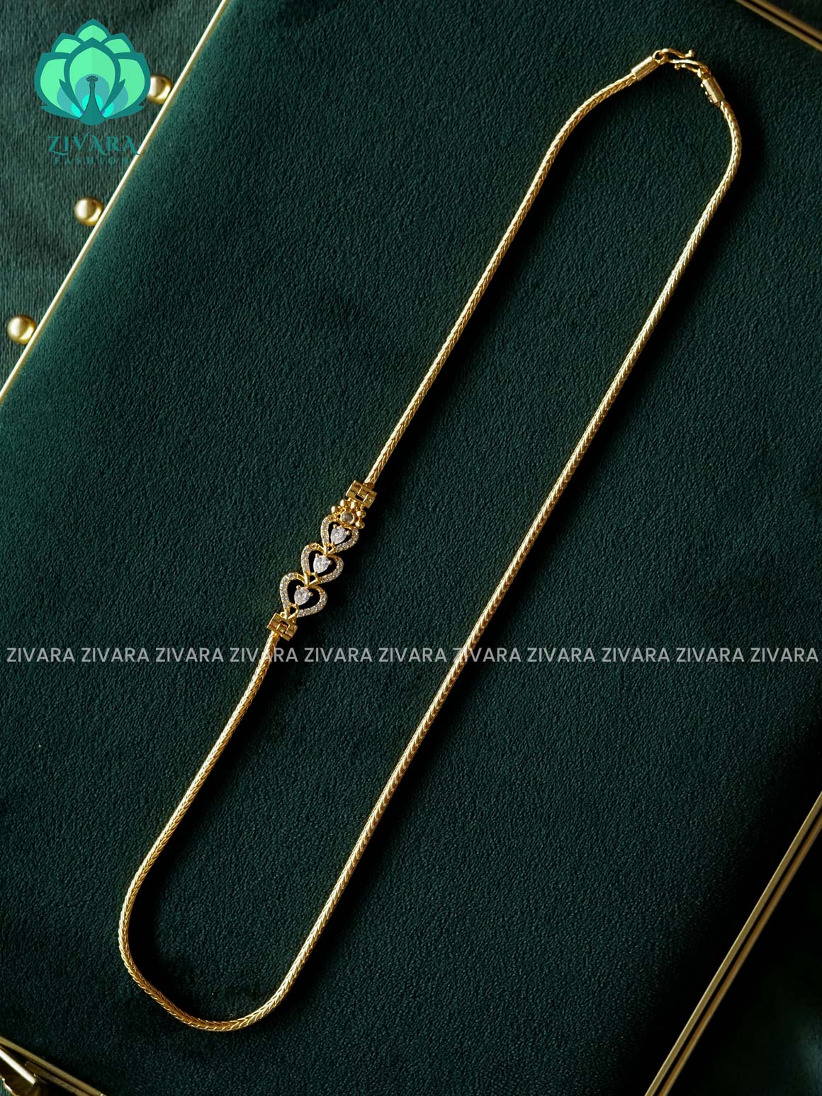 TRENDING MOGAPU CHAIN 24" - Traditional south indian premium neckwear - Zivara Fashion- latest jewellery design
