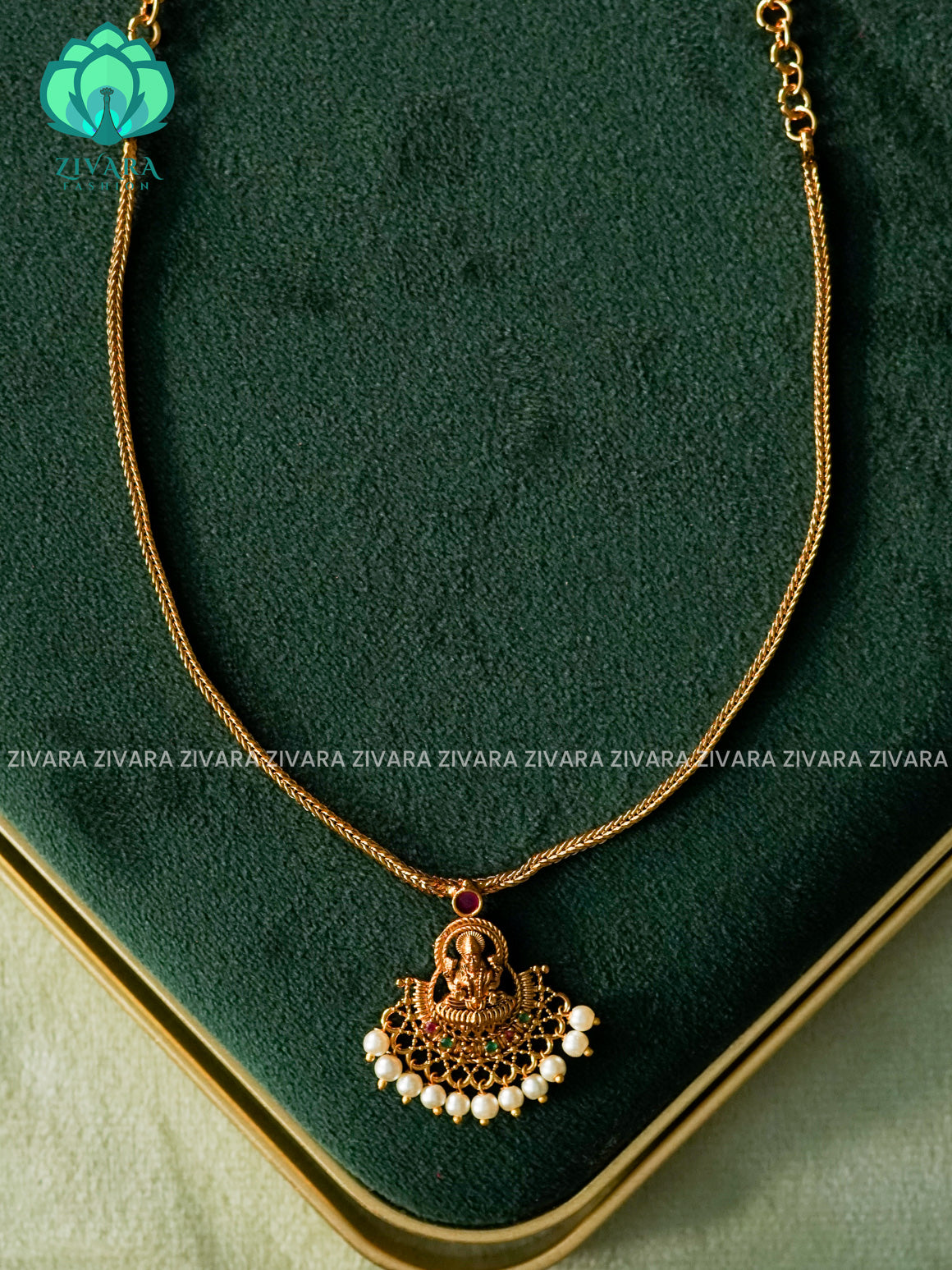 TEMPLE - SIMPLE KIDS FRIENDLY FLEXIBLE CHAIN  - Traditional south indian premium neckwear - Zivara Fashion- latest jewellery design.