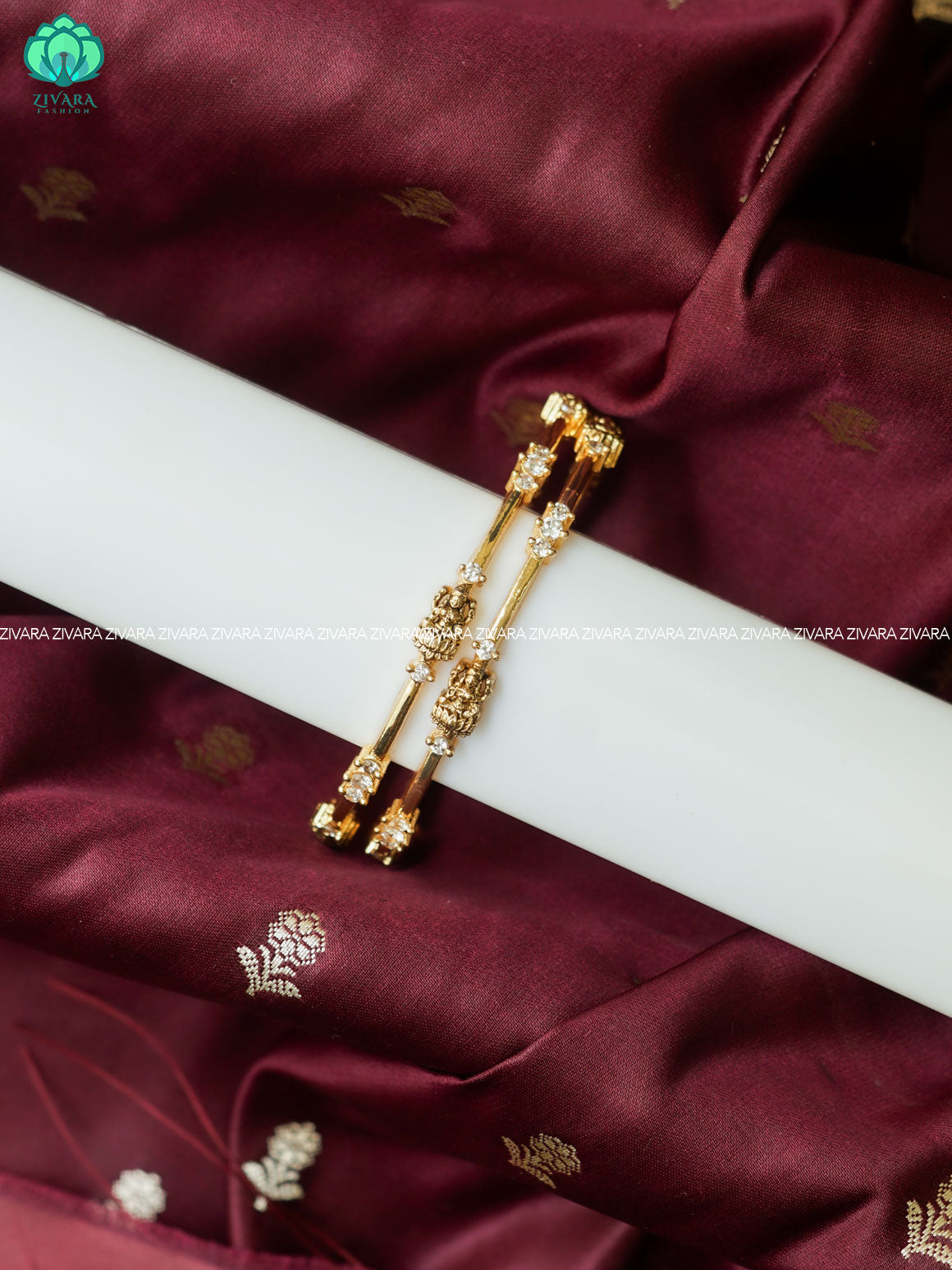 2 PIECE TEMPLE BANGLE -  latest bangles design-zivara fashion