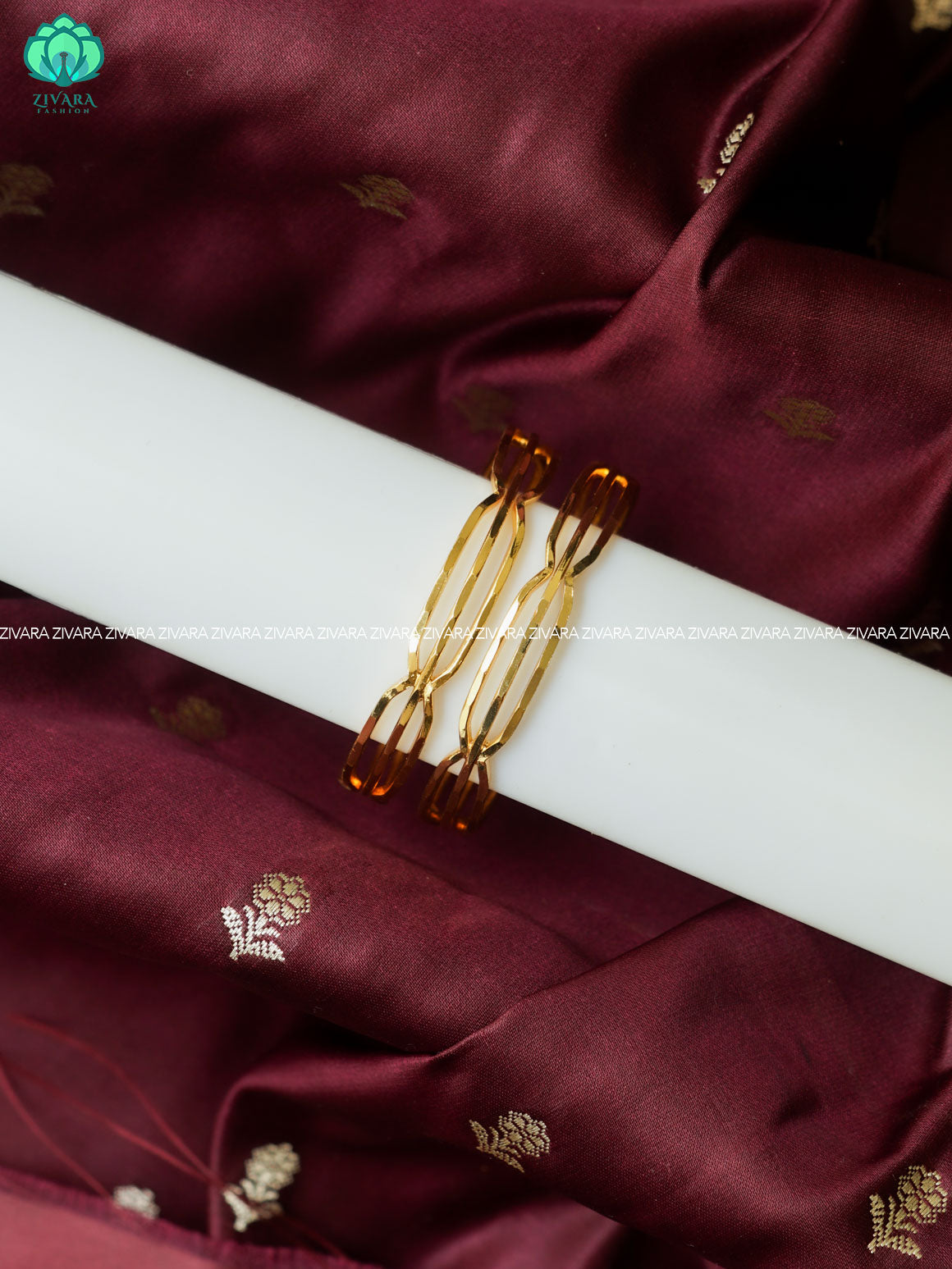 2 PIECE GOLD LOOK ALIKE KIDS EXCLUSIVE BANGLES - ZIVARA FASHION