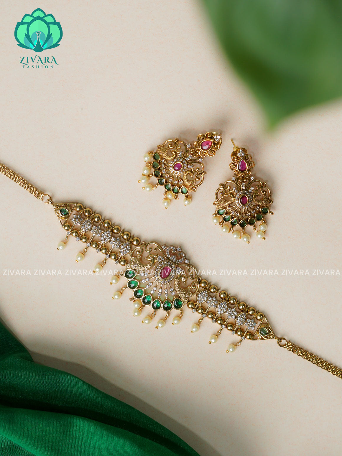 AD STONE CHOKER -TRADITIONAL CHOKER COLLECTION WITH EARRINGS- LATEST JEWELLERY COLLECTION