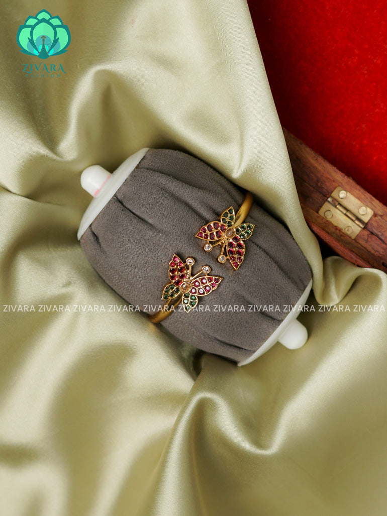 1 piece free size butterfly  KADA -Premium gold FINISH kada bangle- latest jewellery collection- Zivara Fashion
