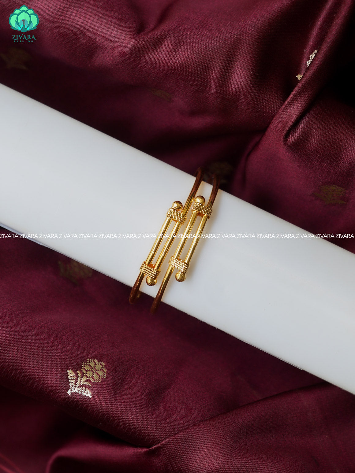 2 PIECE GOLD LOOK ALIKE KIDS EXCLUSIVE BANGLES - ZIVARA FASHION