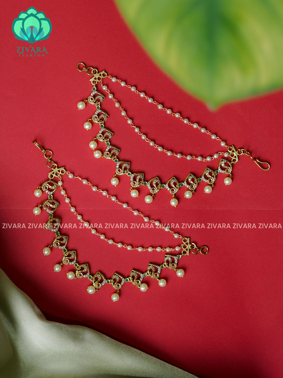 Traditional heavy earchains /maatals- bridal accessory- zivara fashion-latest jewellery collection