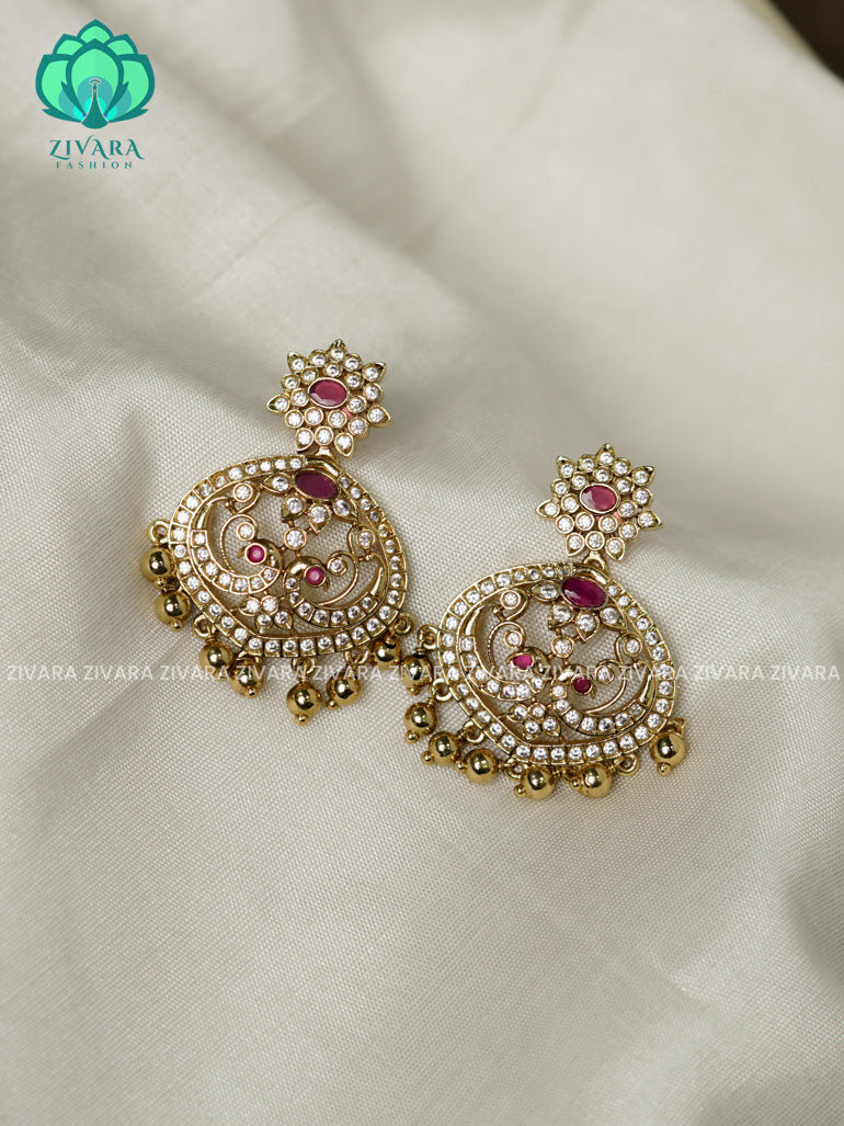 Premium danglers   TRADITIONAL PREMIUM MATTE  polish STUDS- latest jewellery collection- zivara fashion